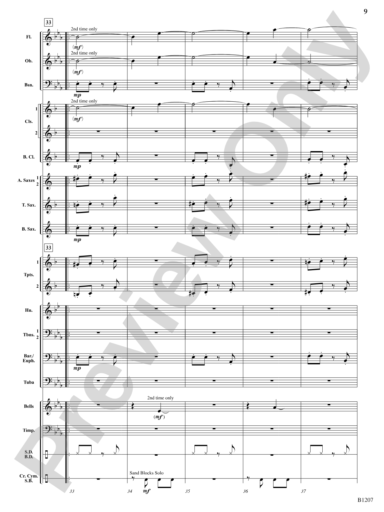 Rapp's Woods Ramble: Concert Band Conductor Score & Parts