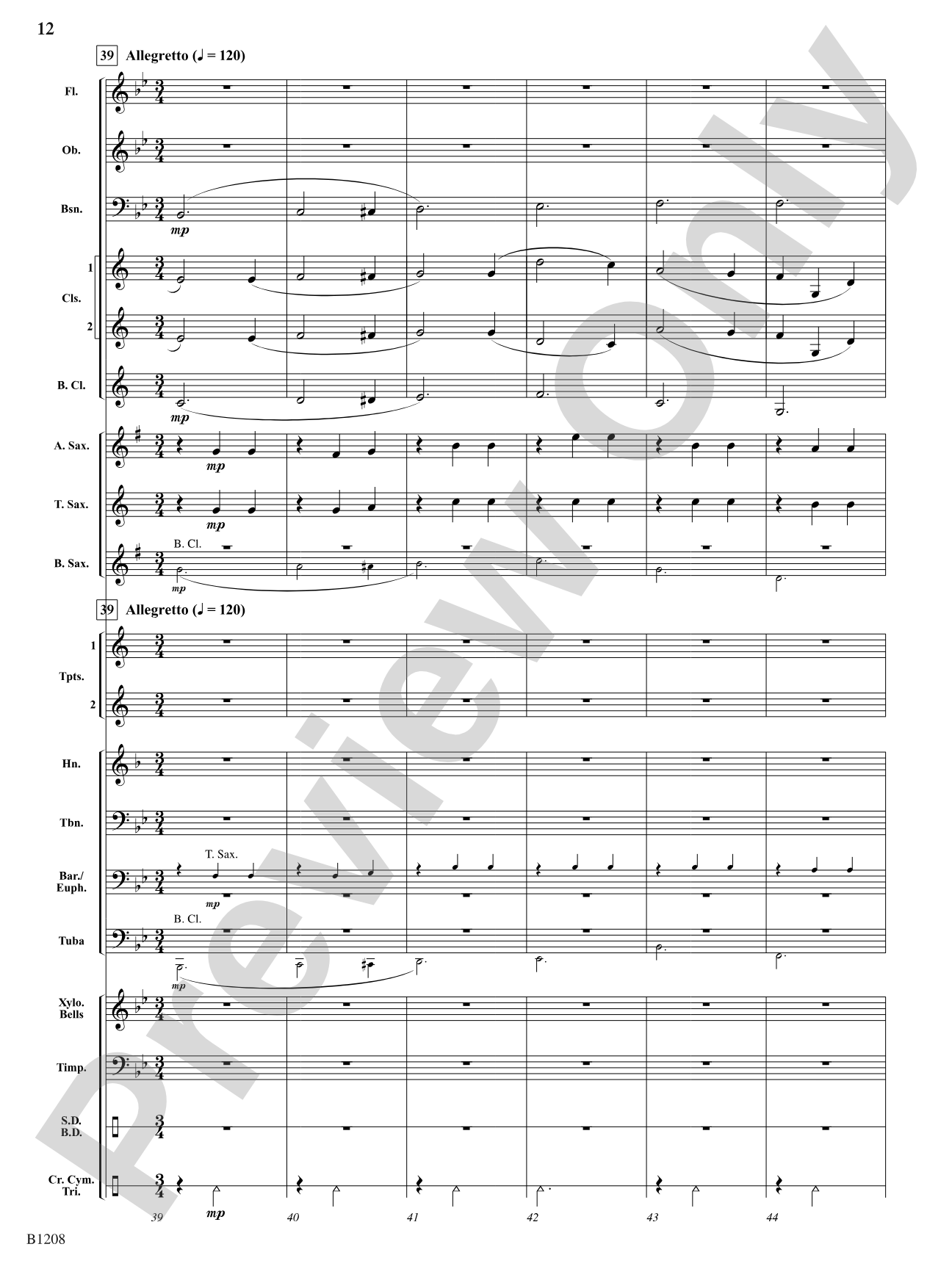 Orpheus Overture: Concert Band Conductor Score & Parts
