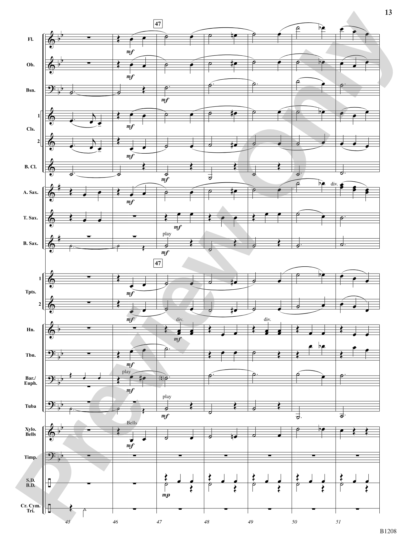 Orpheus Overture: Concert Band Conductor Score & Parts