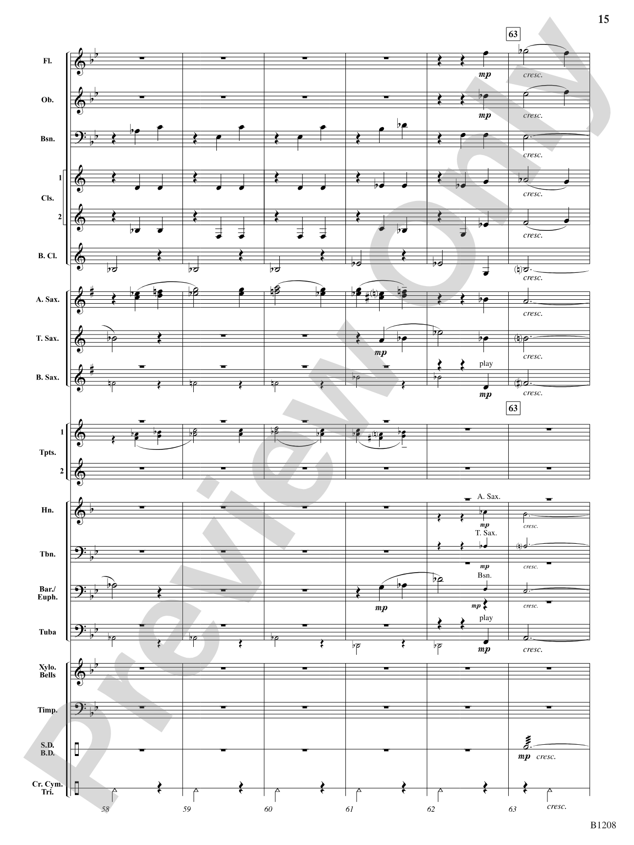 Orpheus Overture: Concert Band Conductor Score & Parts