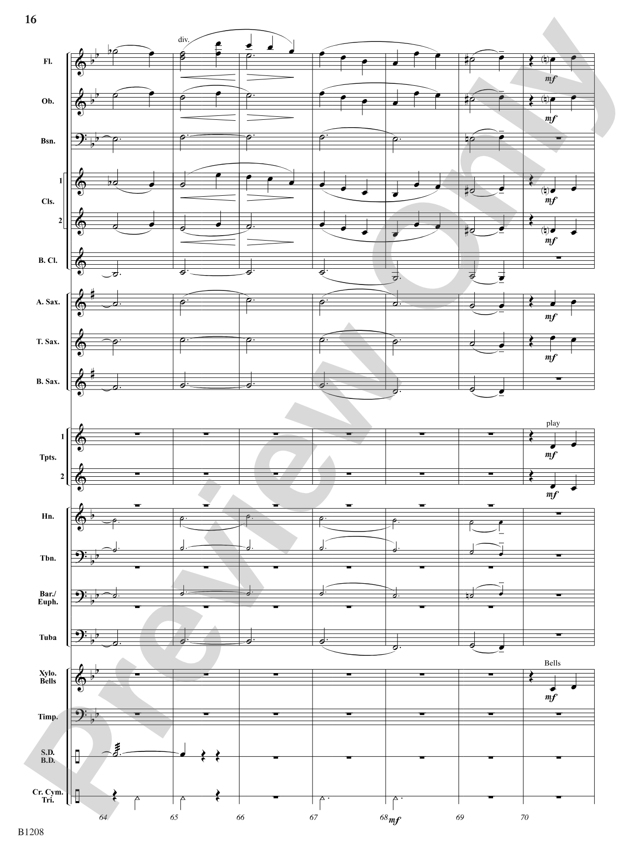 Orpheus Overture: Concert Band Conductor Score & Parts