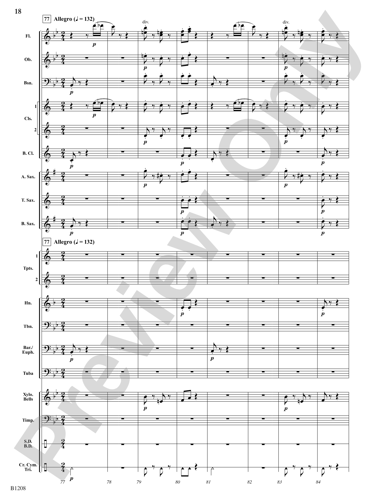 Orpheus Overture: Concert Band Conductor Score & Parts