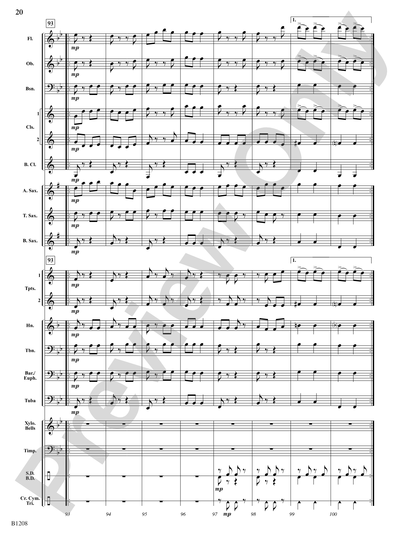 Orpheus Overture: Concert Band Conductor Score & Parts