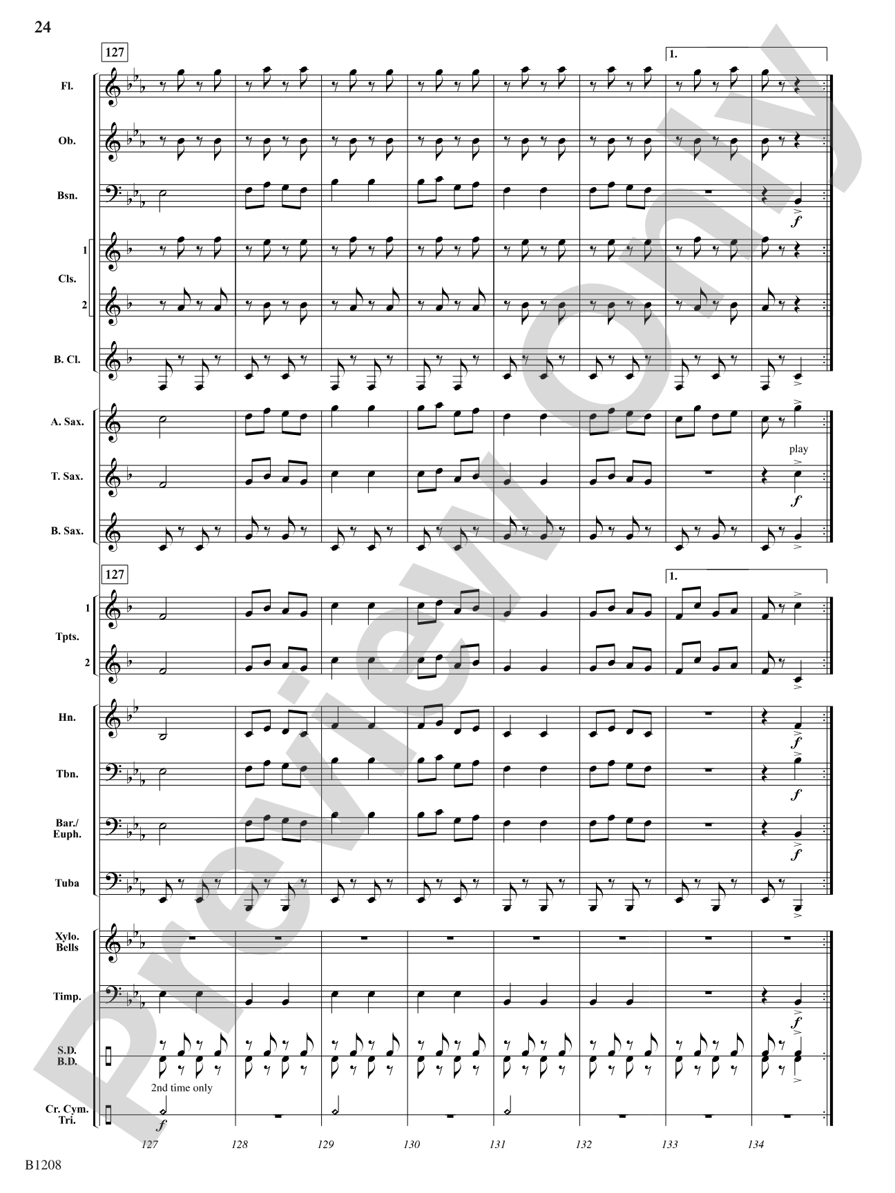 Orpheus Overture: Concert Band Conductor Score & Parts