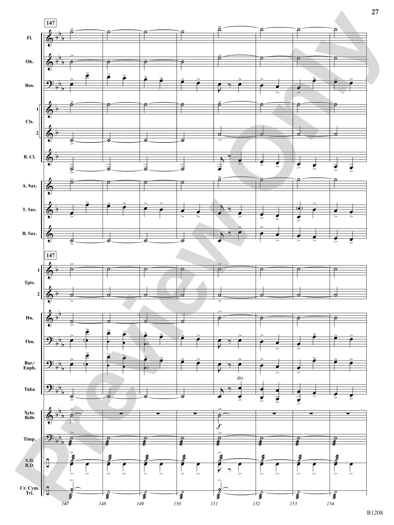 Orpheus Overture: Concert Band Conductor Score & Parts