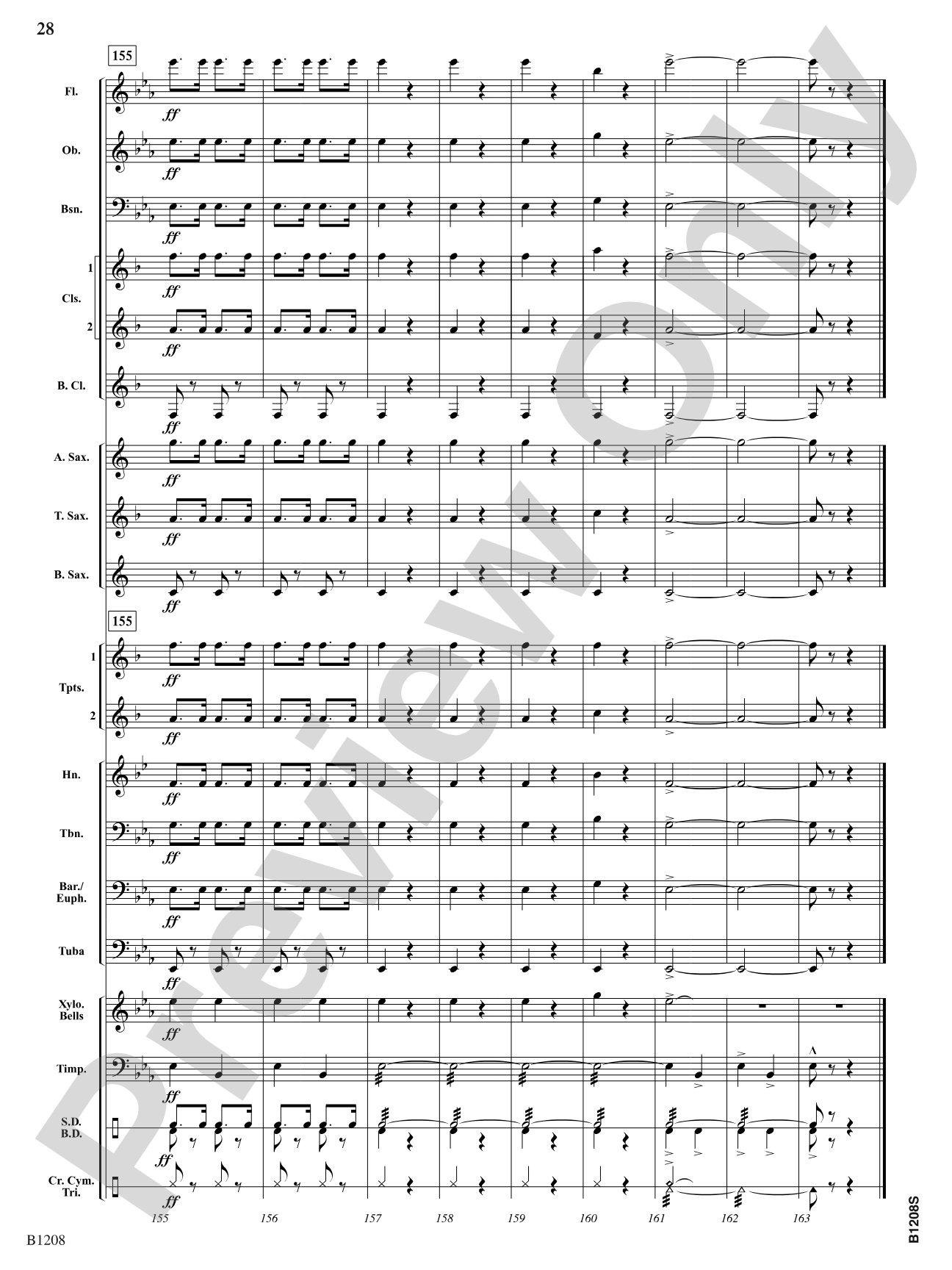 Orpheus Overture: Concert Band Conductor Score & Parts