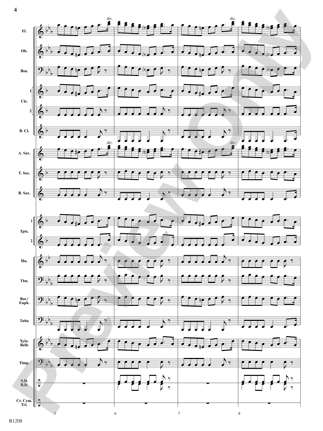 Orpheus Overture: Concert Band Conductor Score & Parts