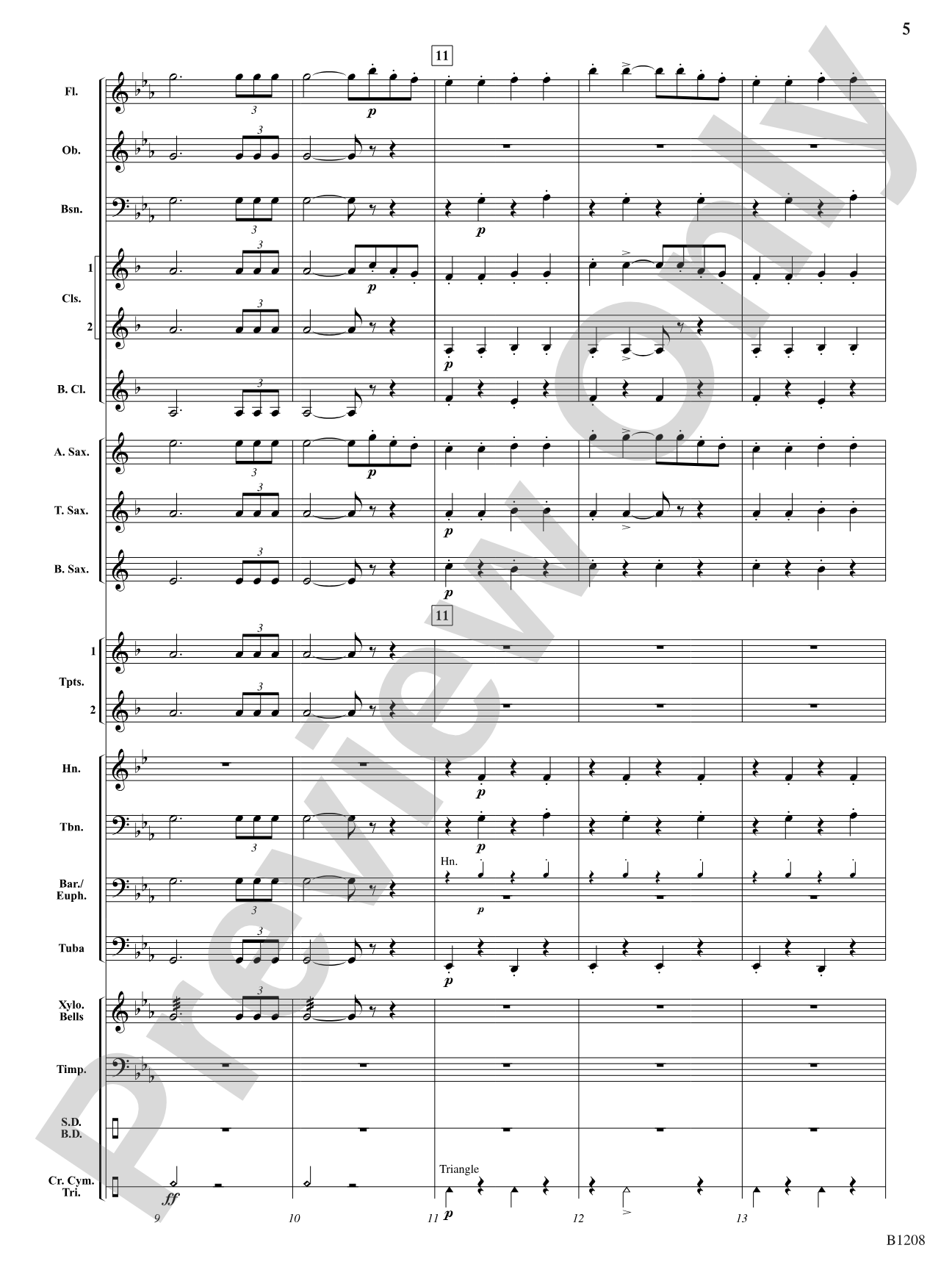 Orpheus Overture: Concert Band Conductor Score & Parts