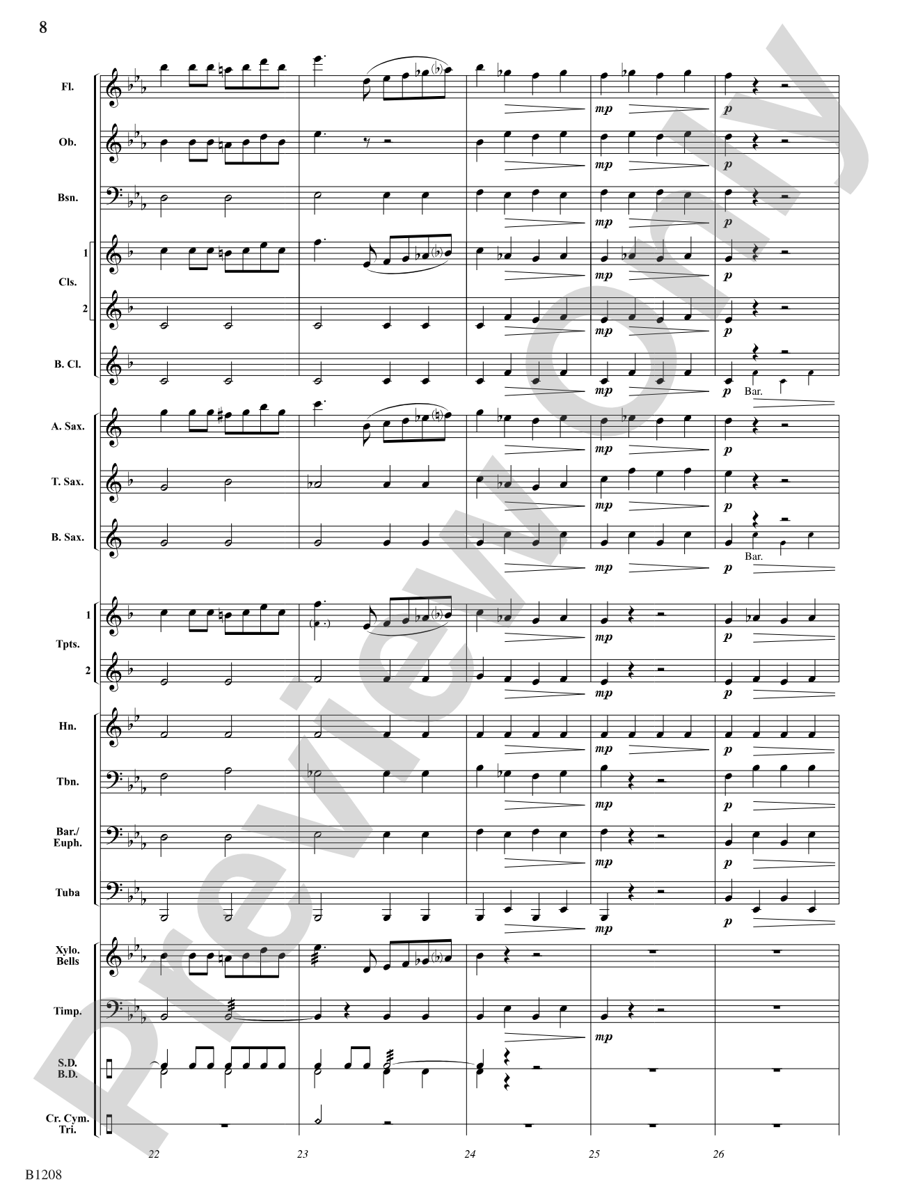 Orpheus Overture: Concert Band Conductor Score & Parts