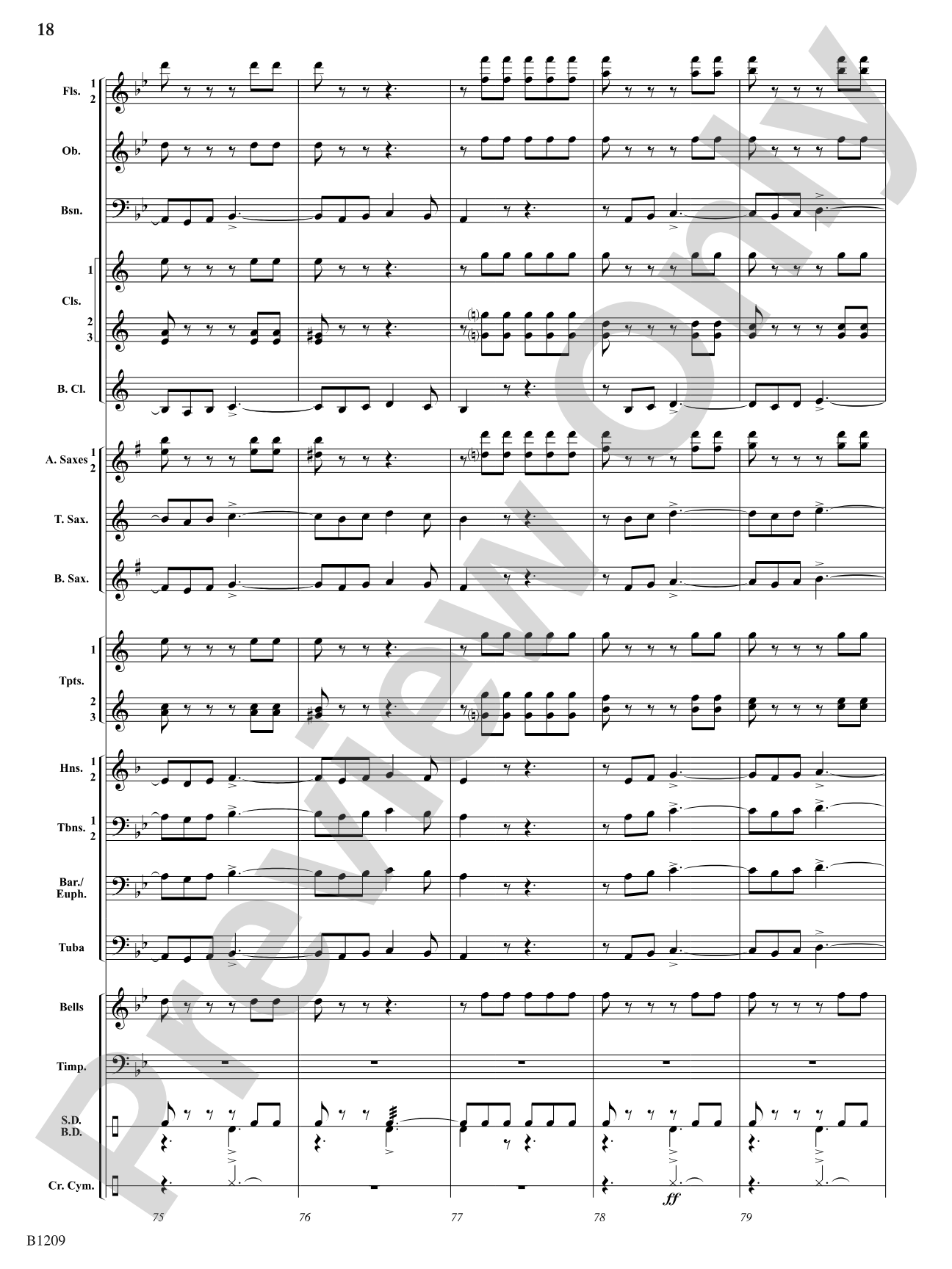 Tenth Regiment March: Concert Band Conductor Score & Parts