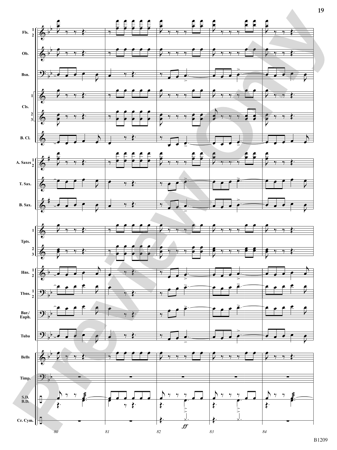 Tenth Regiment March: Concert Band Conductor Score & Parts