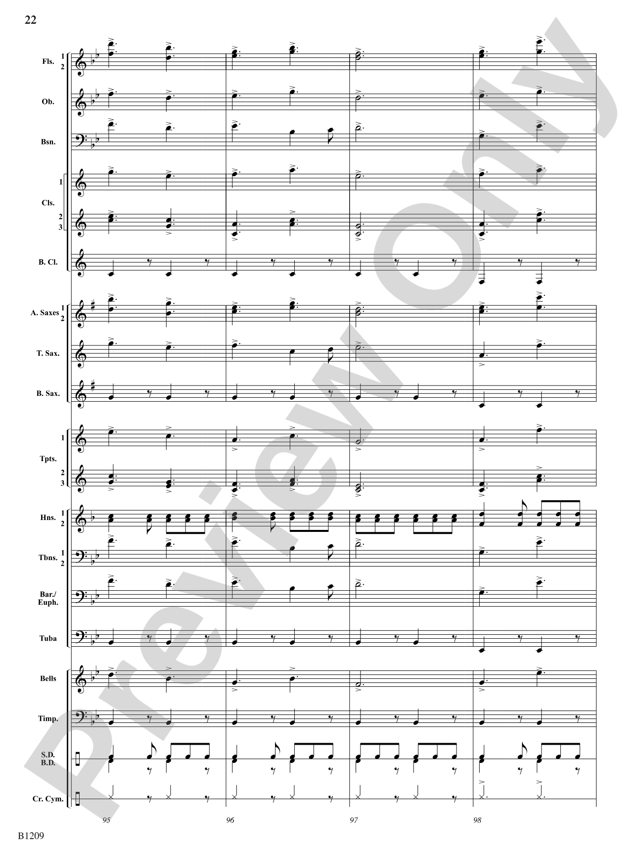 Tenth Regiment March: Concert Band Conductor Score & Parts