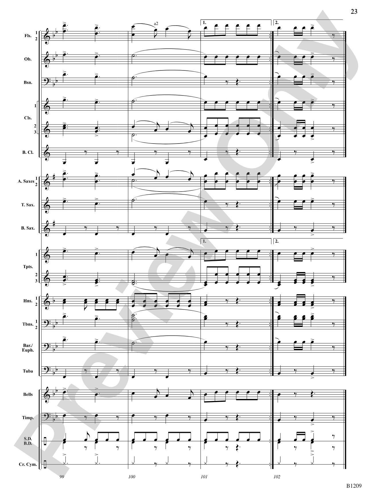 Tenth Regiment March: Concert Band Conductor Score & Parts