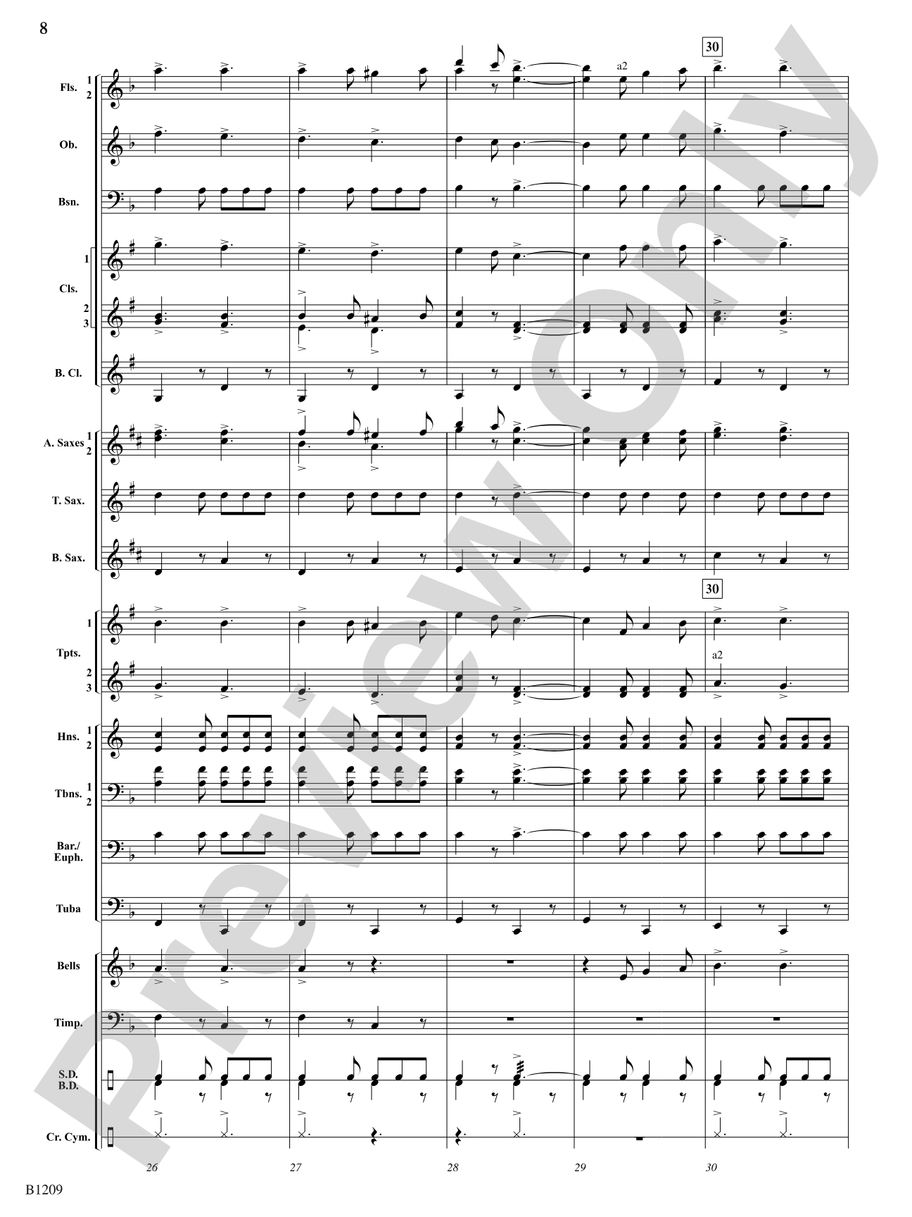 Tenth Regiment March: Concert Band Conductor Score & Parts