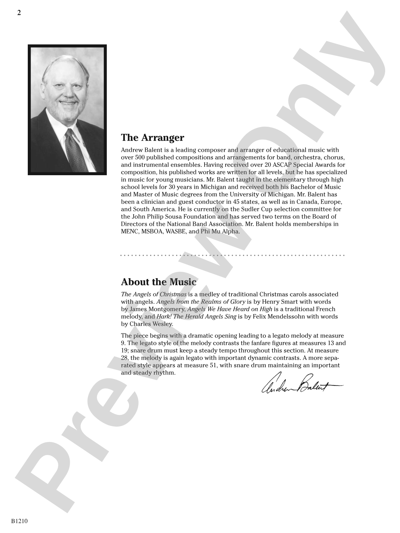 The Angels of Christmas: Concert Band Conductor Score & Parts