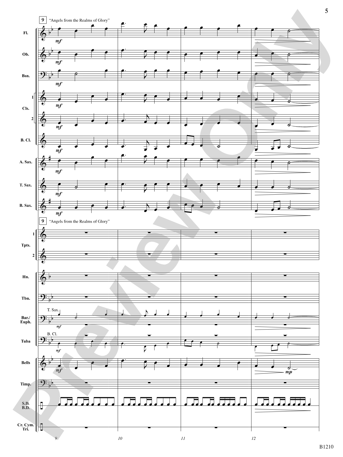 The Angels of Christmas: Concert Band Conductor Score & Parts