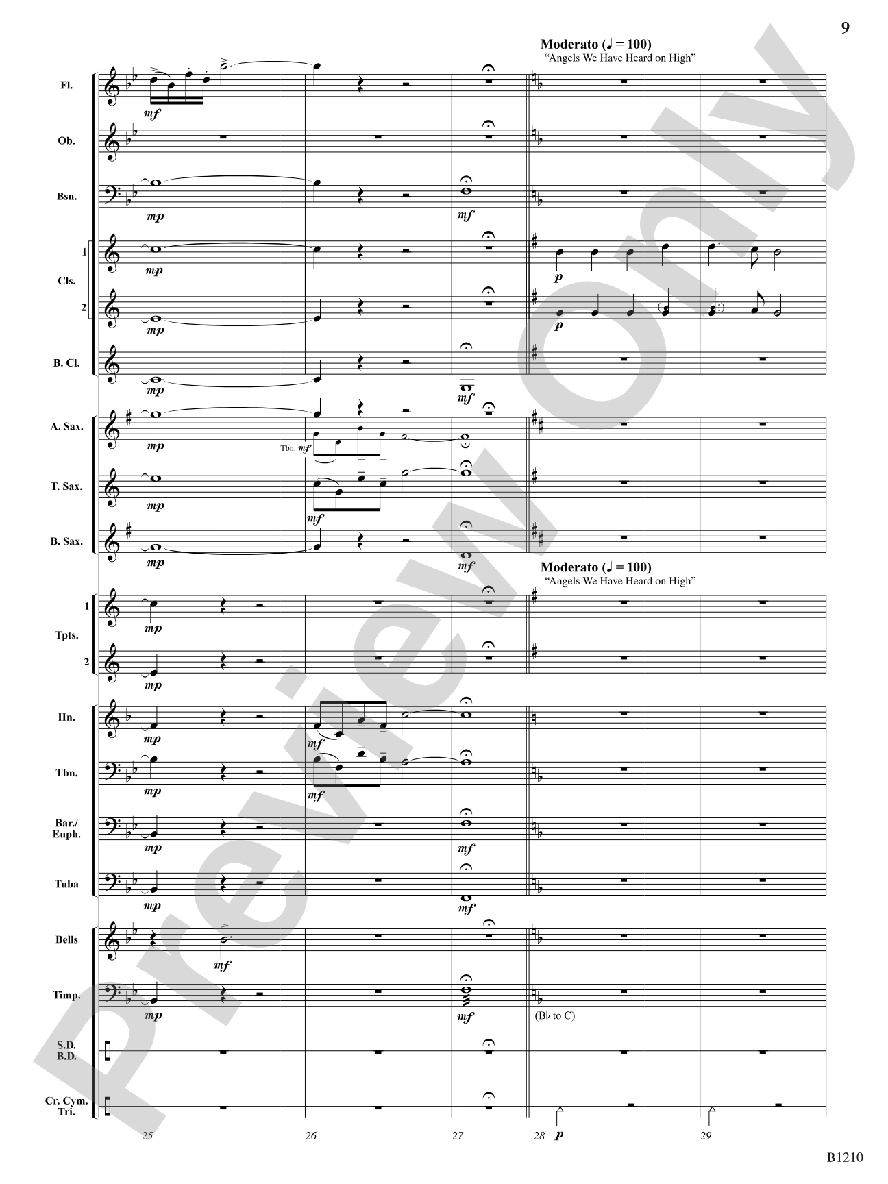 The Angels of Christmas: Concert Band Conductor Score & Parts