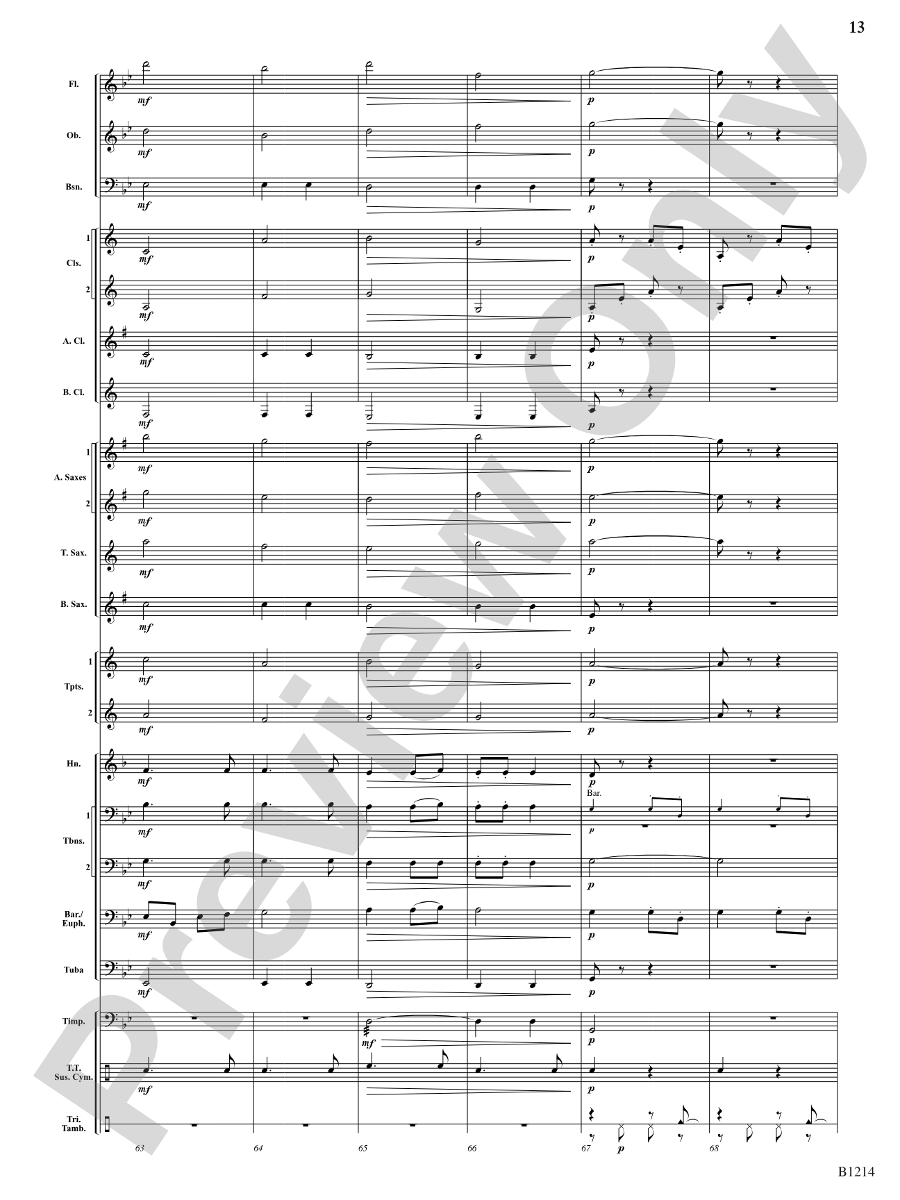 Dance at the Lake of Miramoor: Concert Band Conductor Score & Parts