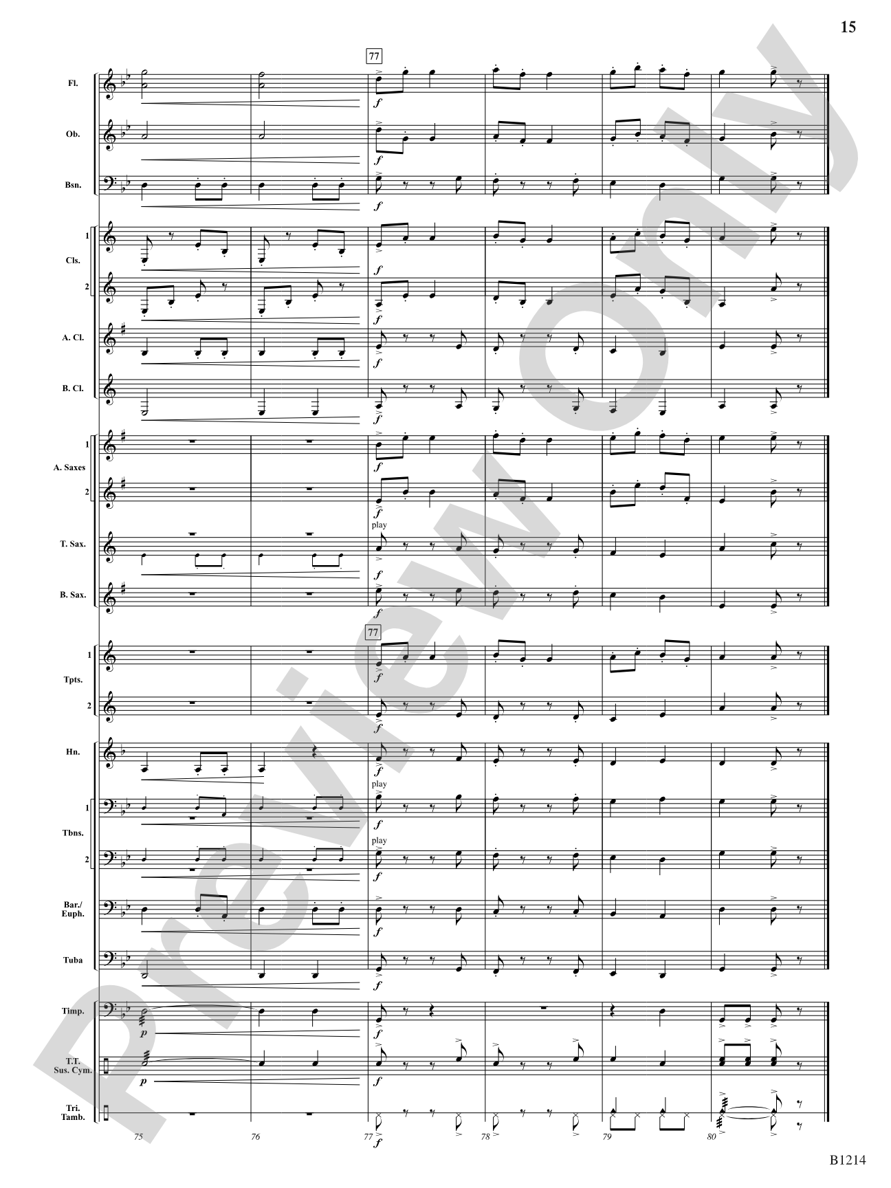 Dance at the Lake of Miramoor: Concert Band Conductor Score & Parts