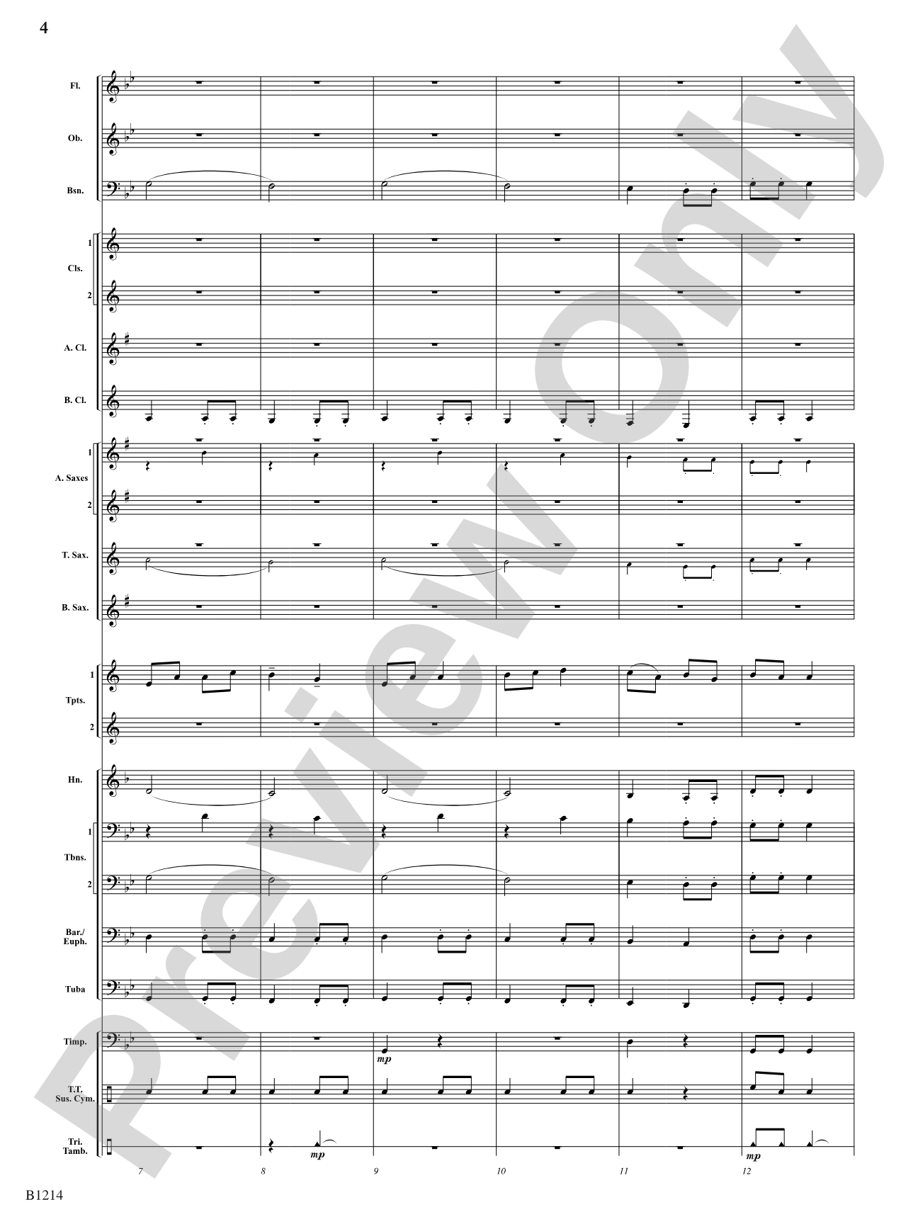 Dance at the Lake of Miramoor: Concert Band Conductor Score & Parts