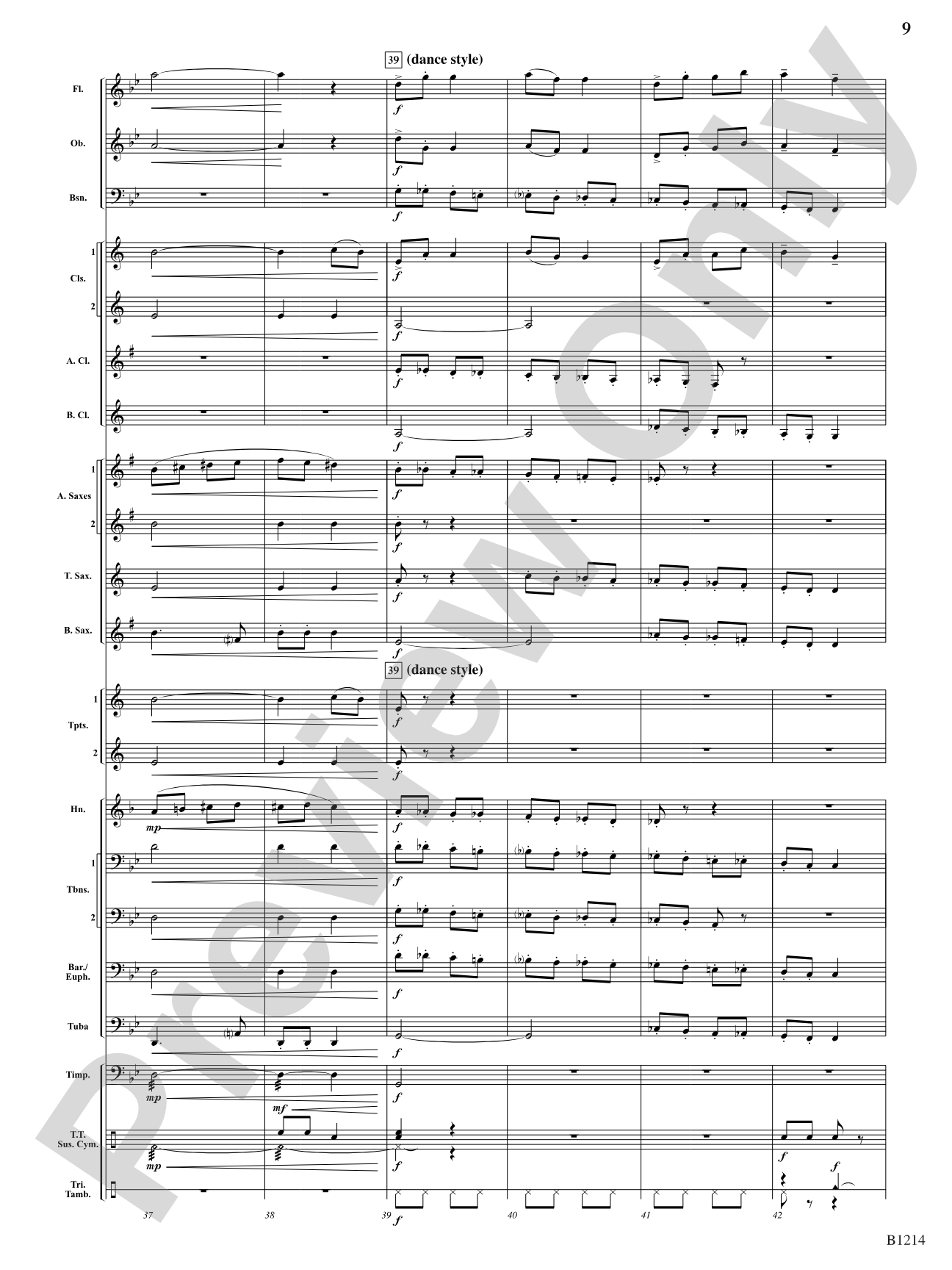 Dance at the Lake of Miramoor: Concert Band Conductor Score & Parts