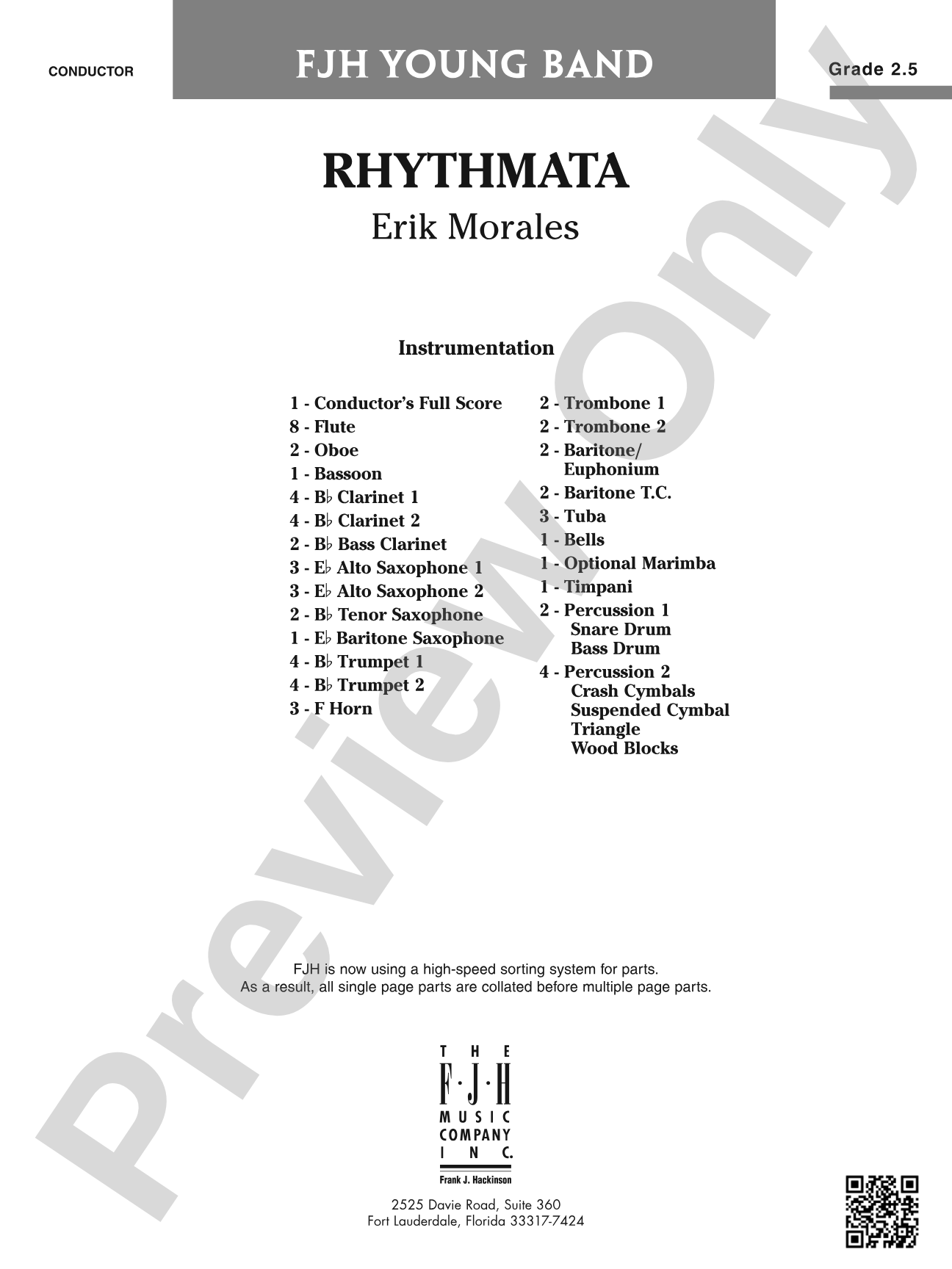 Rhythmata: Concert Band Conductor Score & Parts