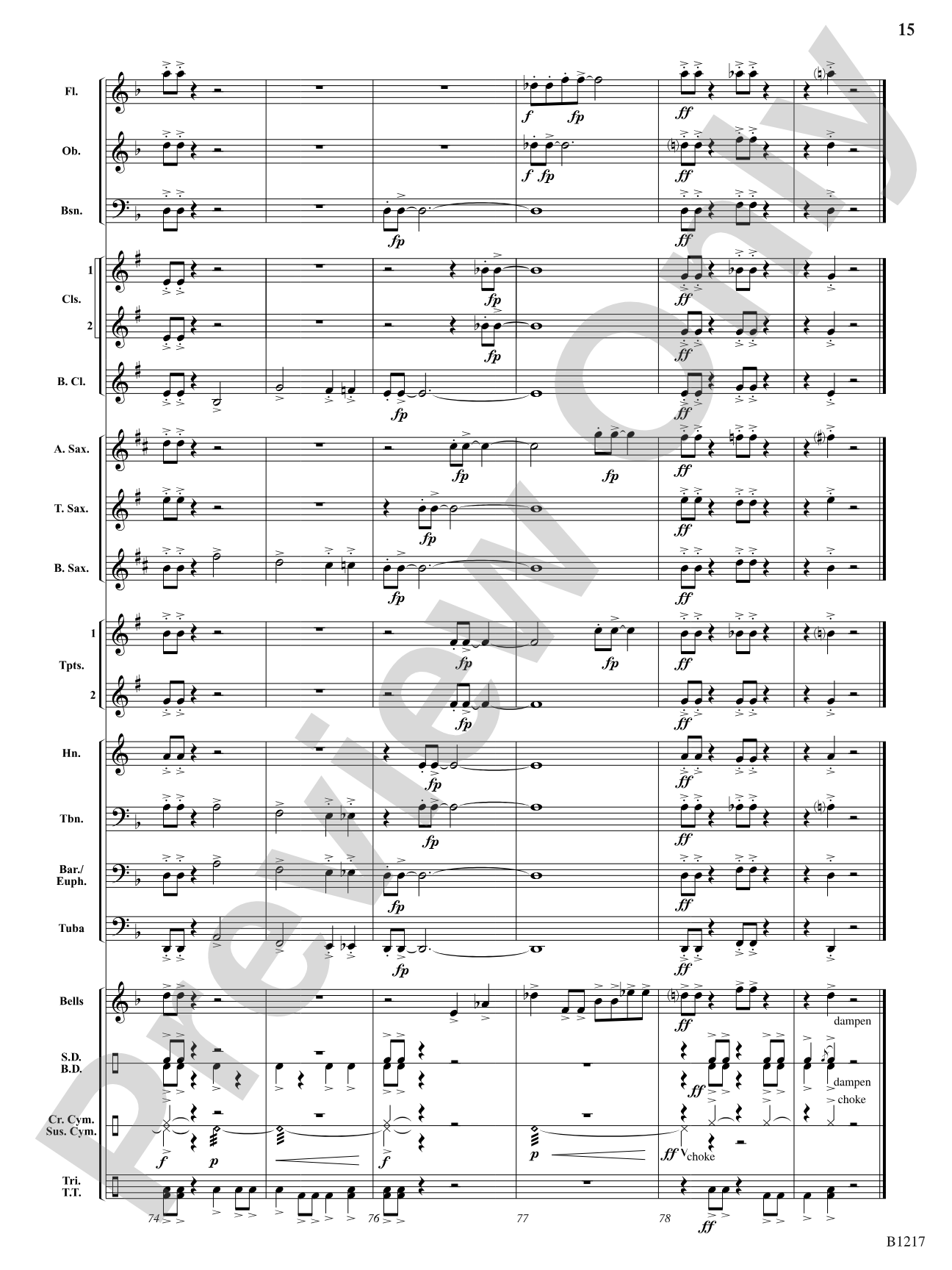 Three Meditations: Concert Band Conductor Score & Parts