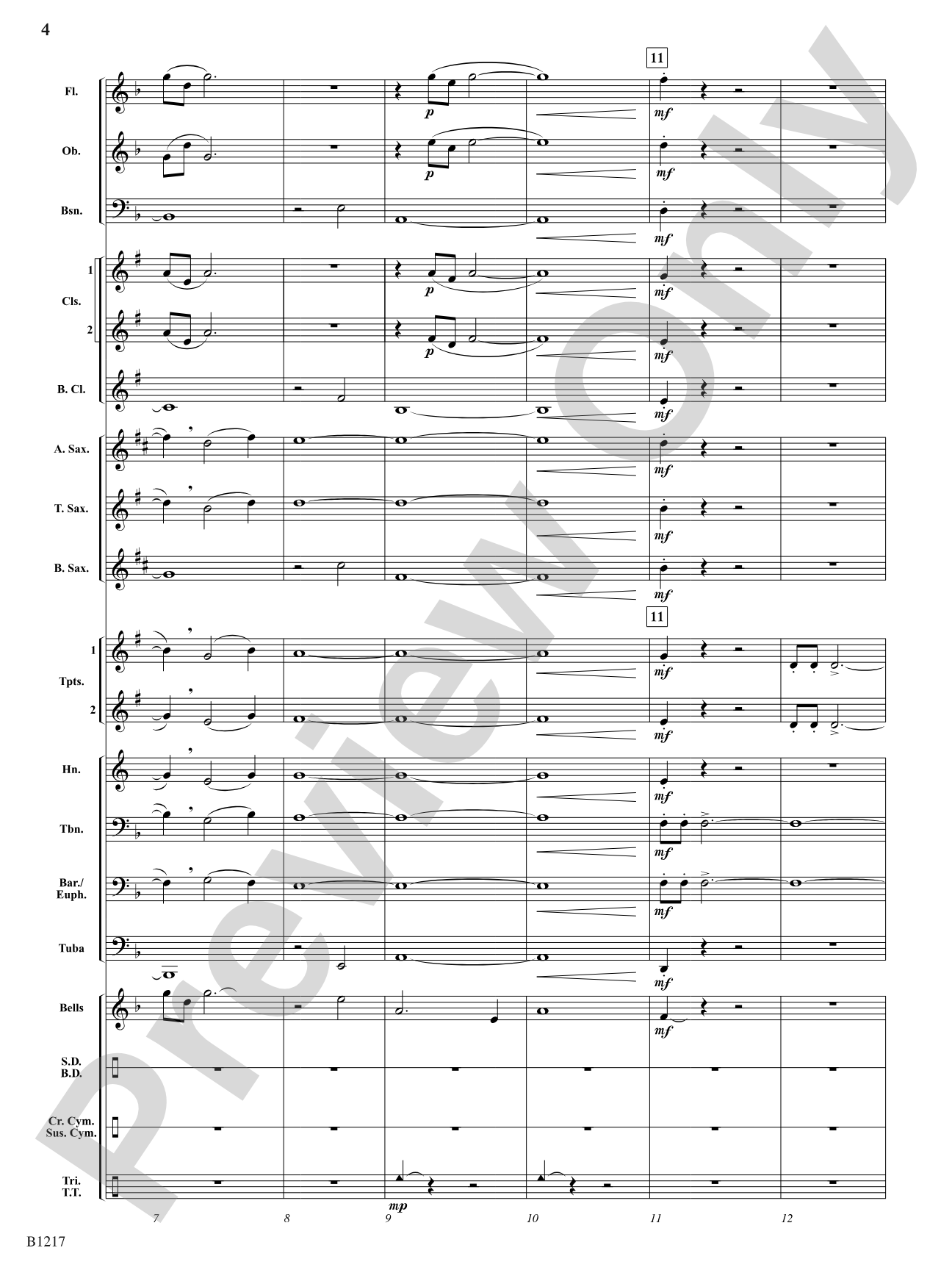 Three Meditations: Concert Band Conductor Score & Parts