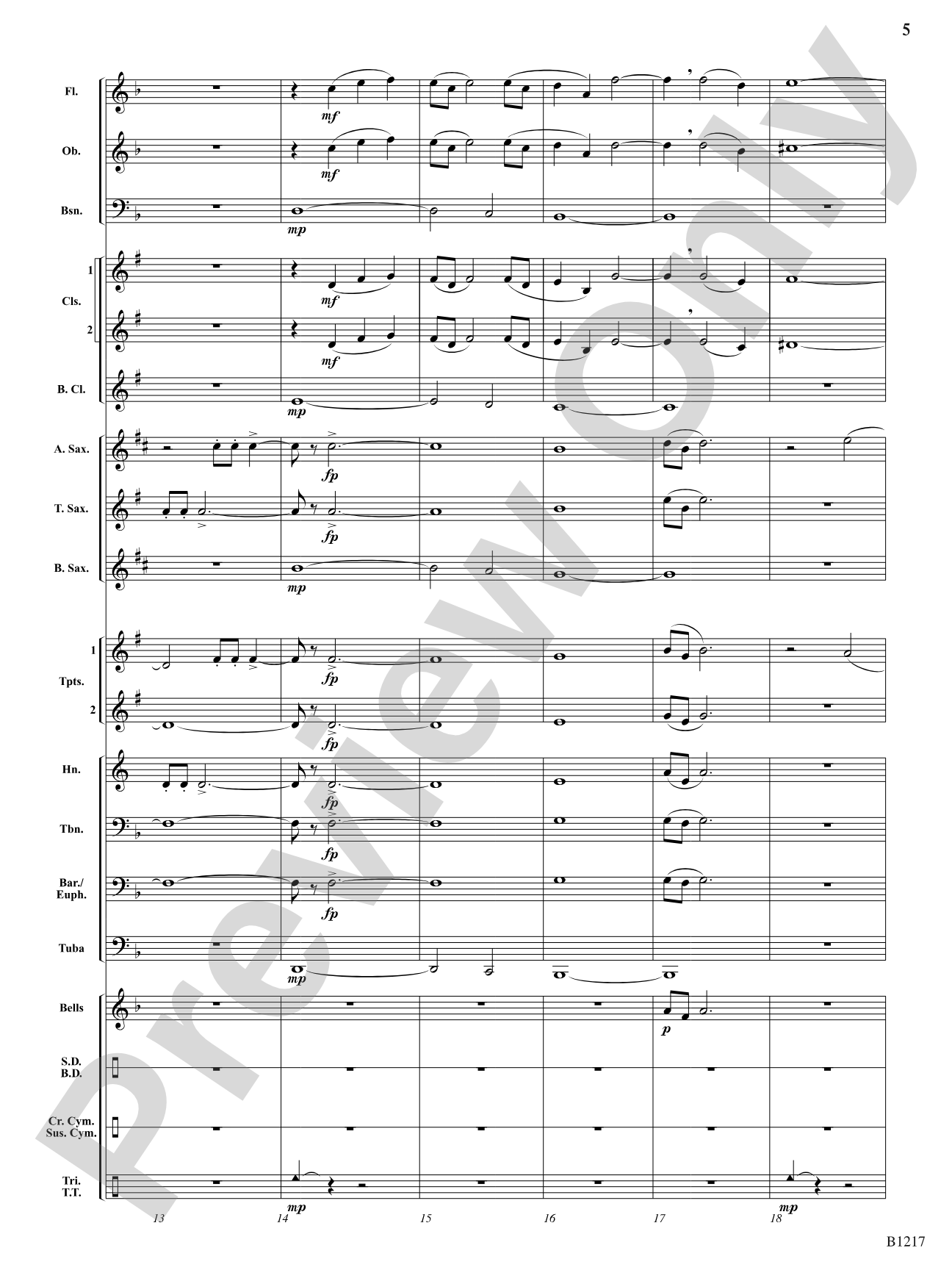 Three Meditations: Concert Band Conductor Score & Parts