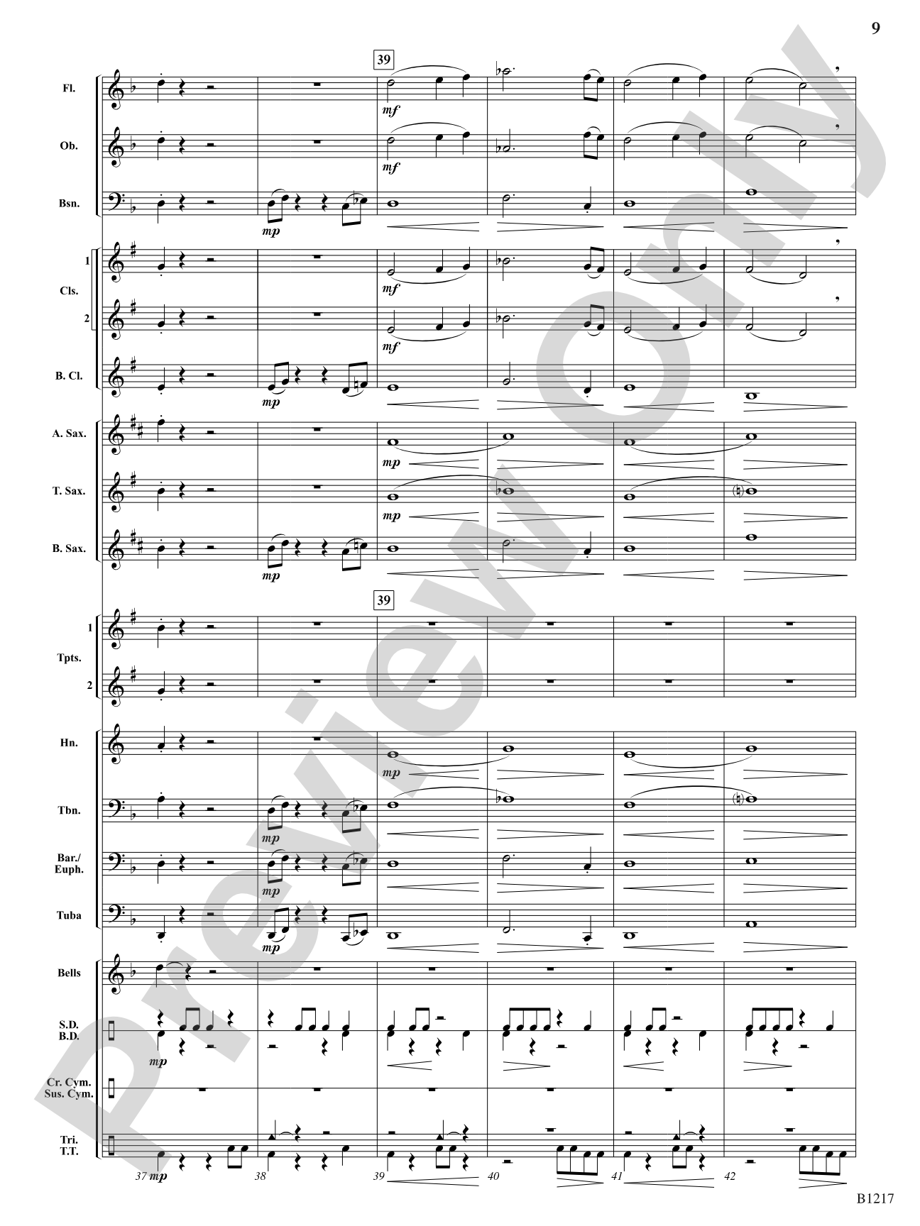 Three Meditations: Concert Band Conductor Score & Parts