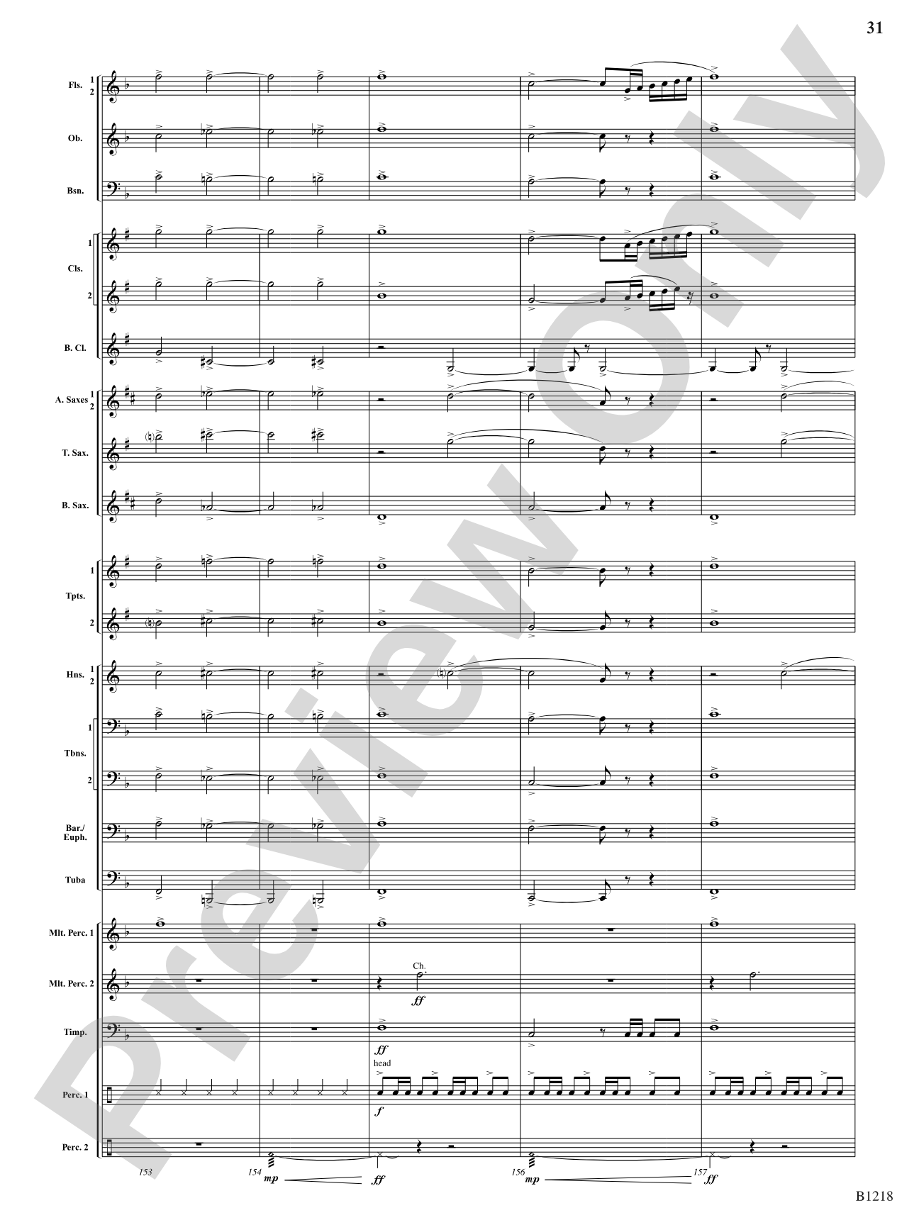 Roswell, 1947: Concert Band Conductor Score & Parts