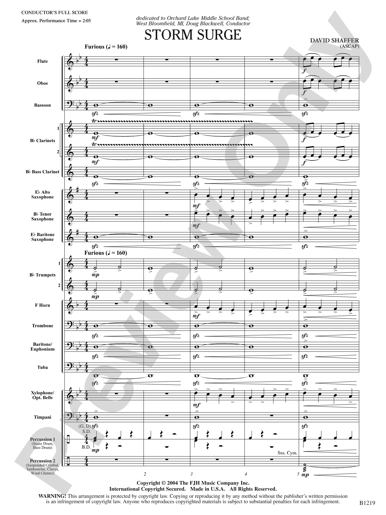 Storm Surge: Concert Band Conductor Score & Parts
