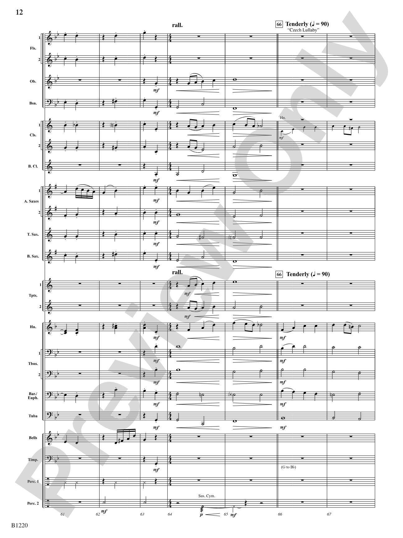 Visions of Sugar Plums: Concert Band Conductor Score & Parts