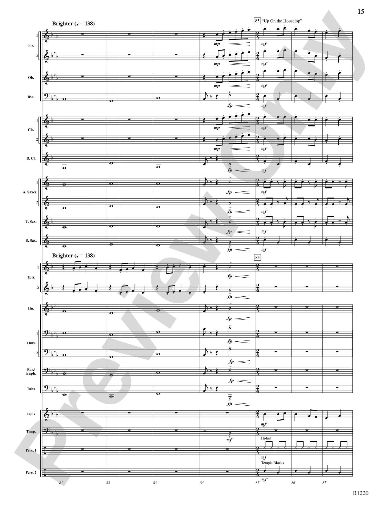 Visions of Sugar Plums: Concert Band Conductor Score & Parts
