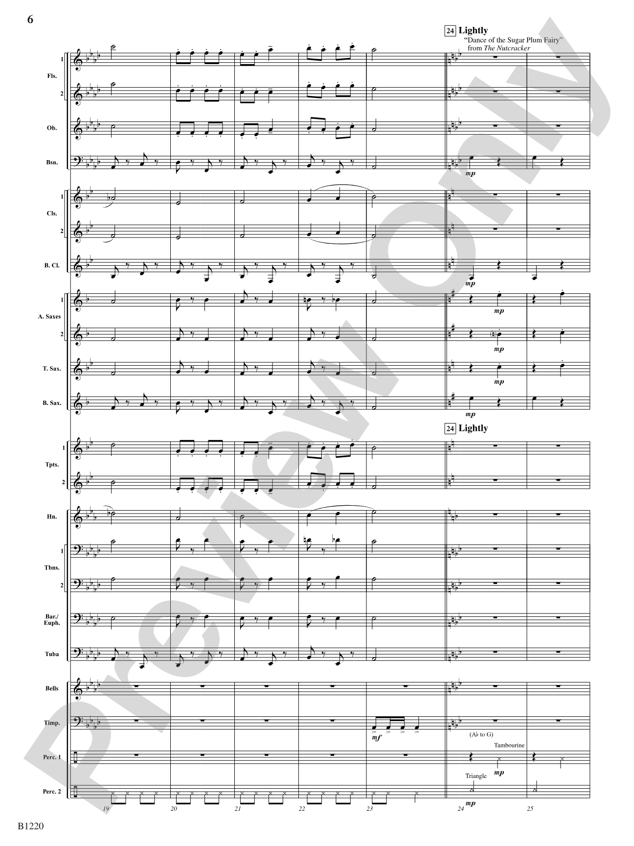 Visions of Sugar Plums: Concert Band Conductor Score & Parts