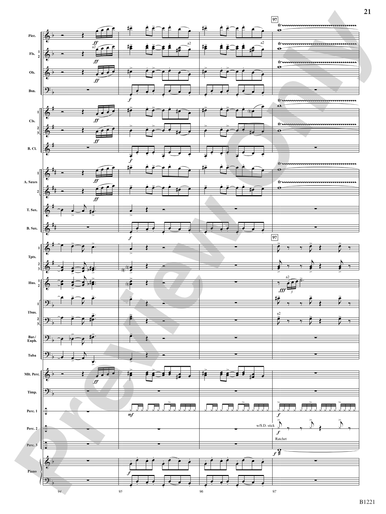 Celestial Legend: Concert Band Conductor Score & Parts