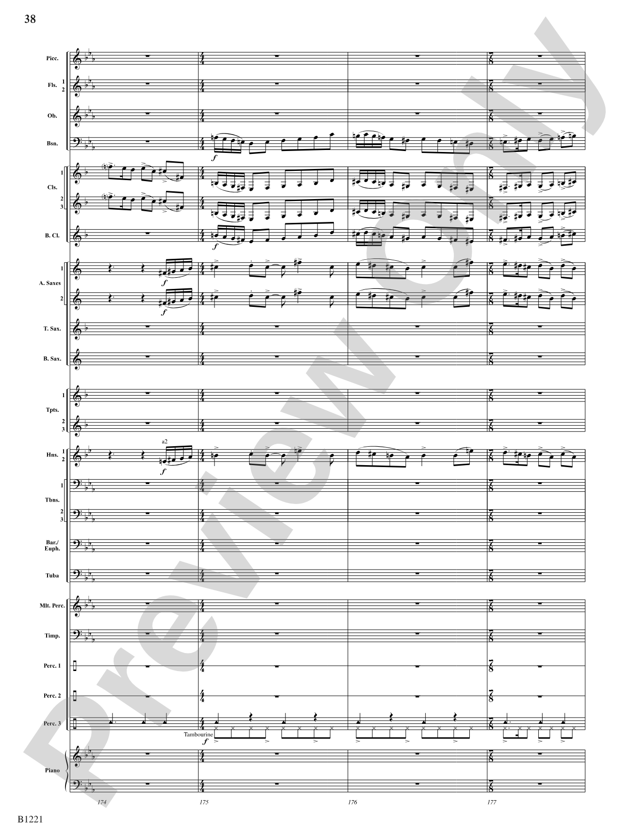Celestial Legend: Concert Band Conductor Score & Parts