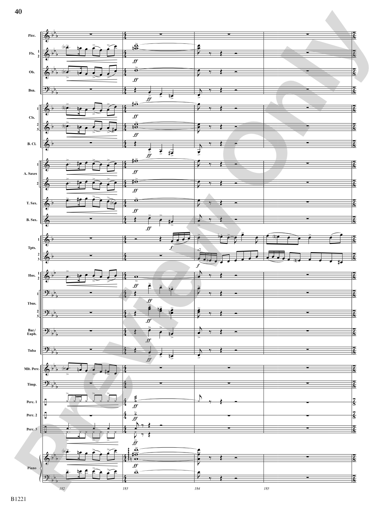 Celestial Legend: Concert Band Conductor Score & Parts