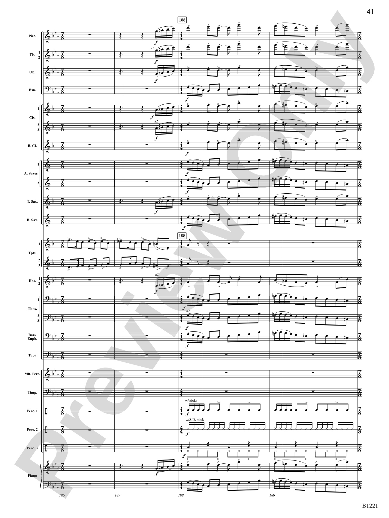 Celestial Legend: Concert Band Conductor Score & Parts
