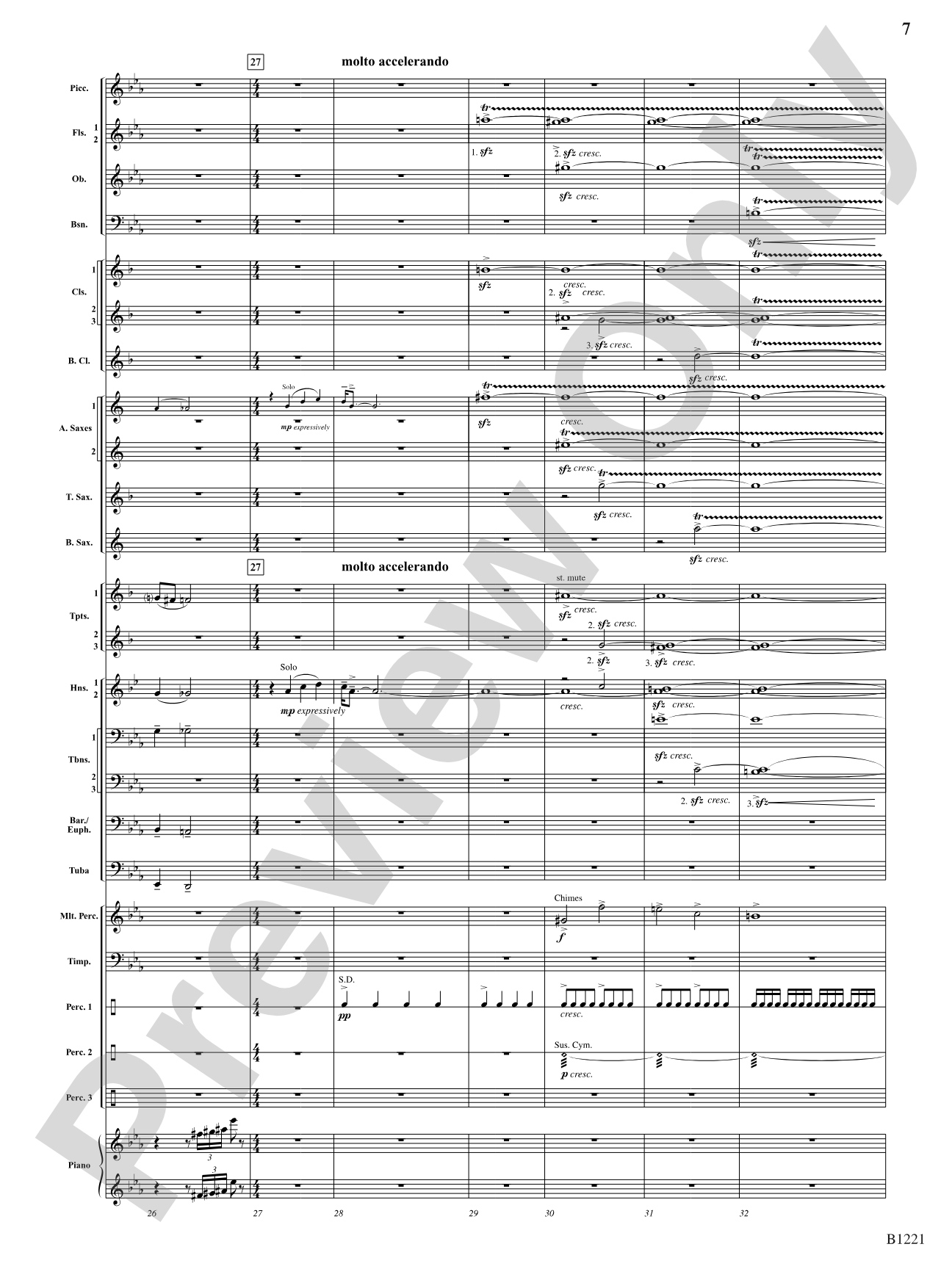 Celestial Legend: Concert Band Conductor Score & Parts