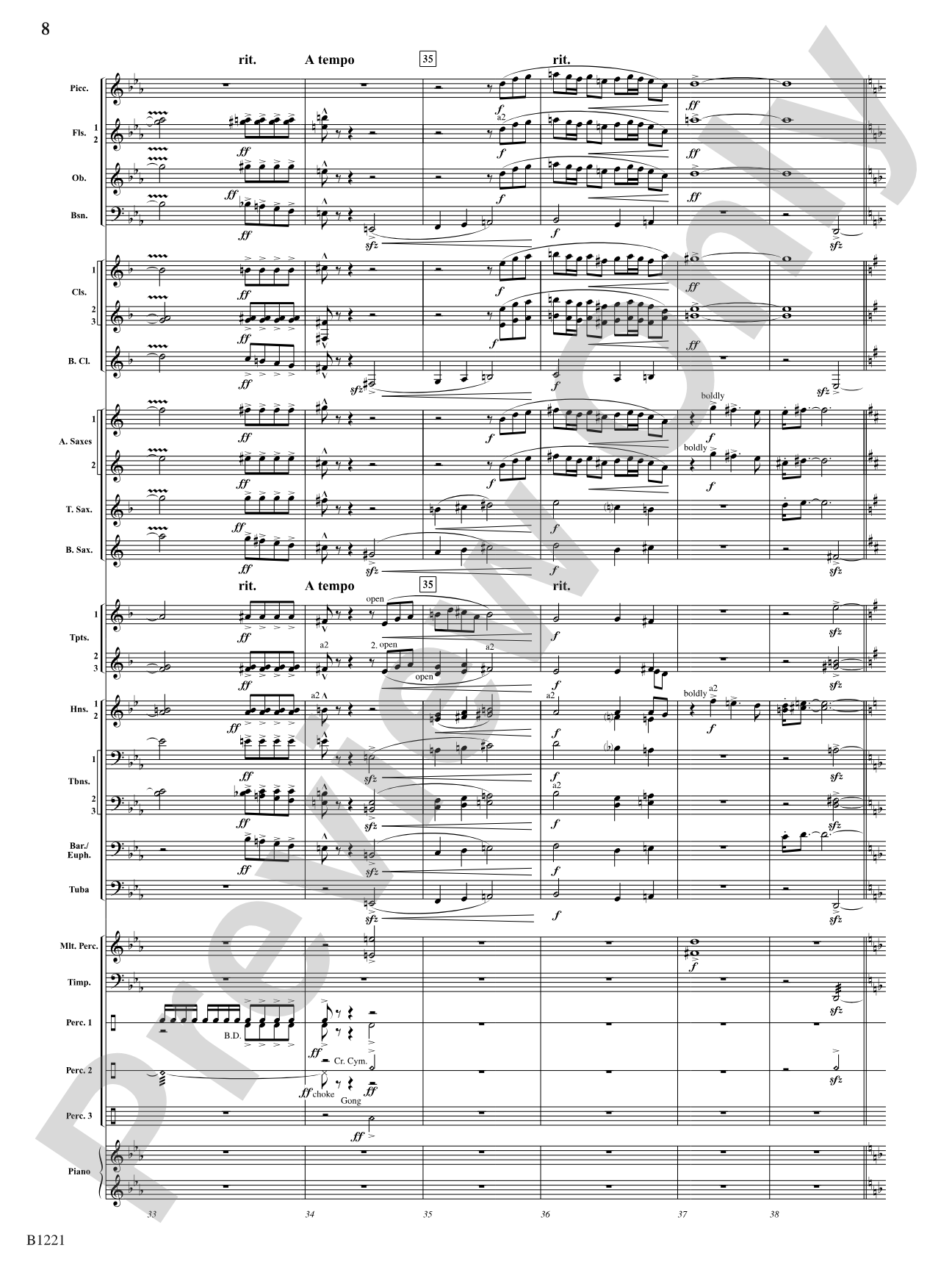 Celestial Legend: Concert Band Conductor Score & Parts