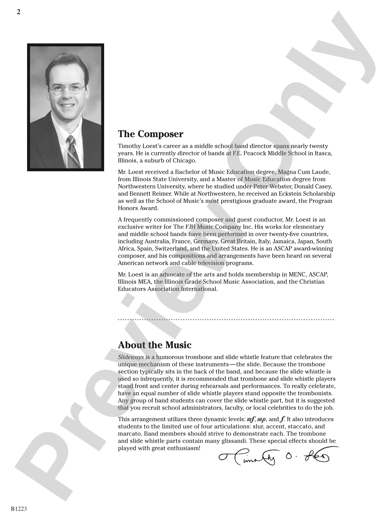 Slideways: Concert Band Conductor Score & Parts
