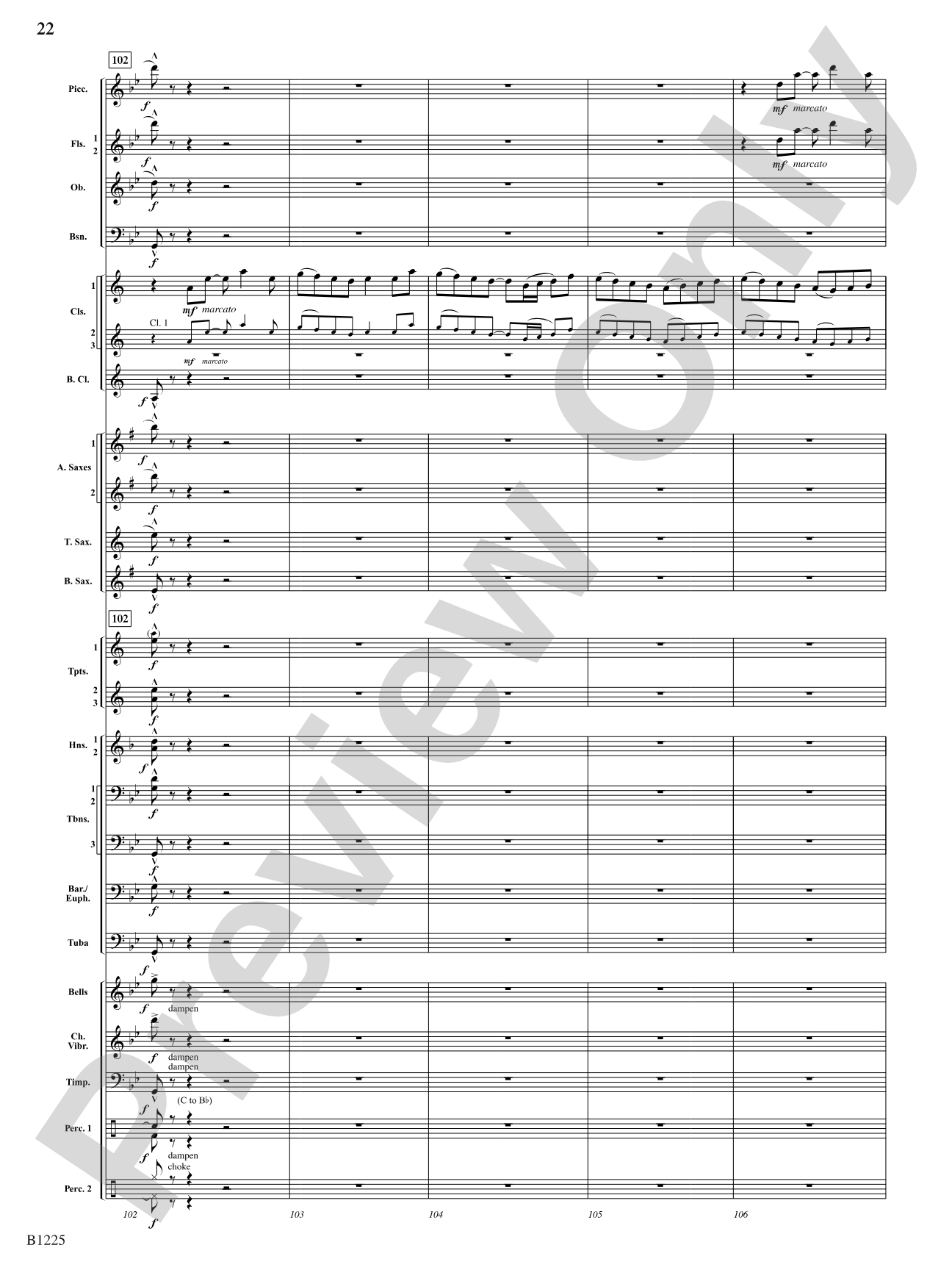 Among the Clouds: Concert Band Conductor Score & Parts
