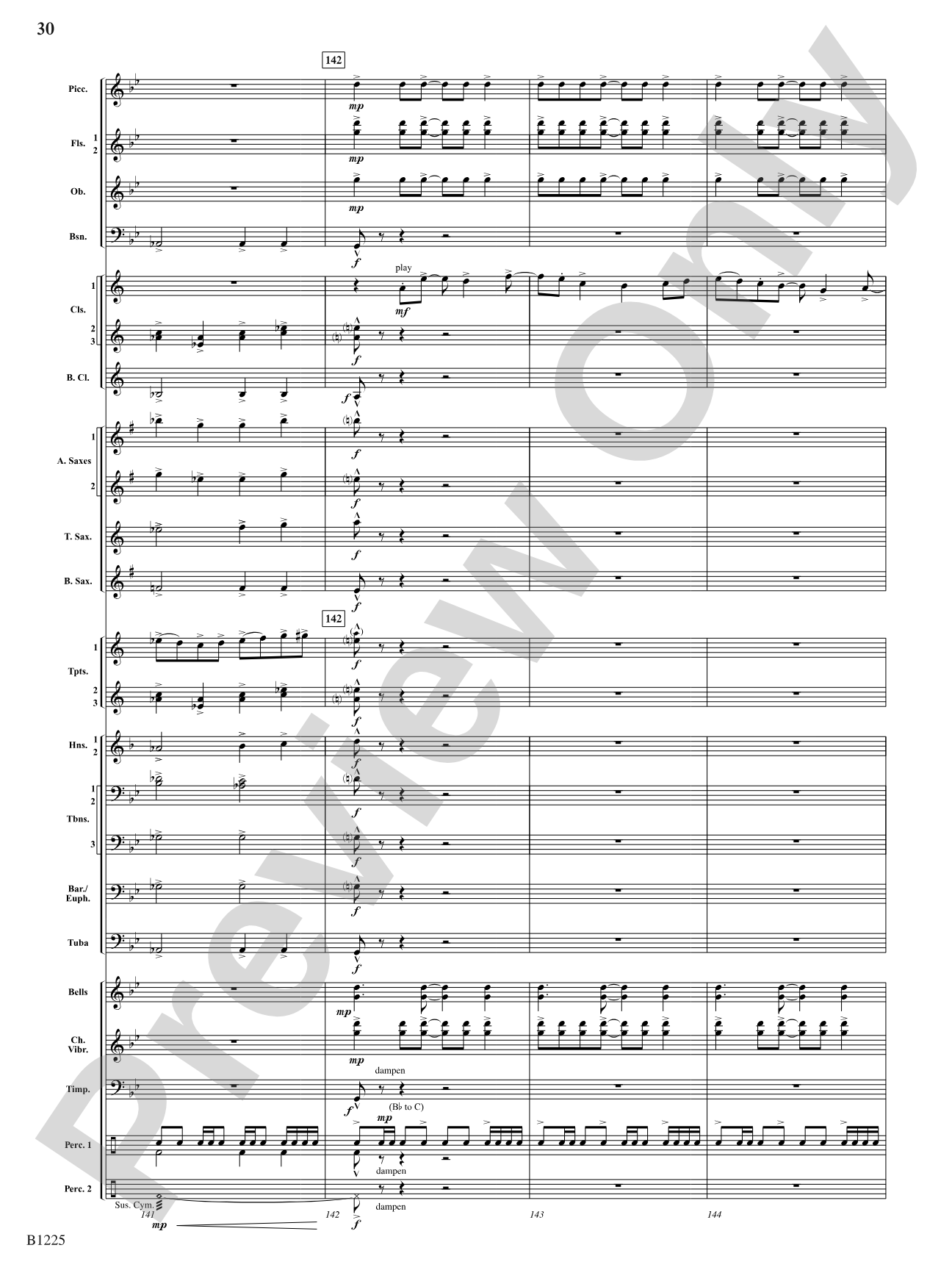 Among the Clouds: Concert Band Conductor Score & Parts