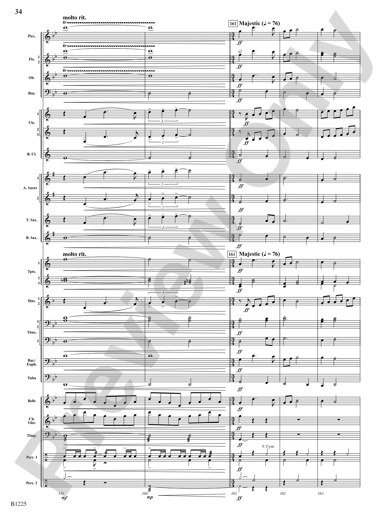Among the Clouds: Concert Band Conductor Score & Parts