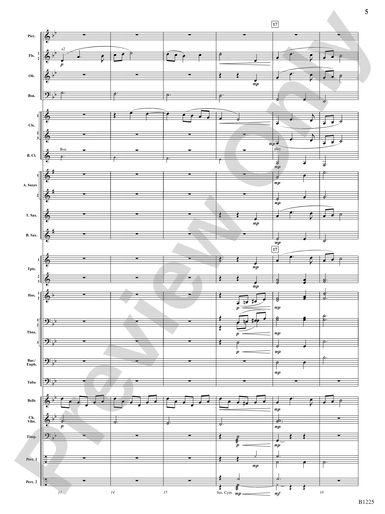 Among the Clouds: Concert Band Conductor Score & Parts