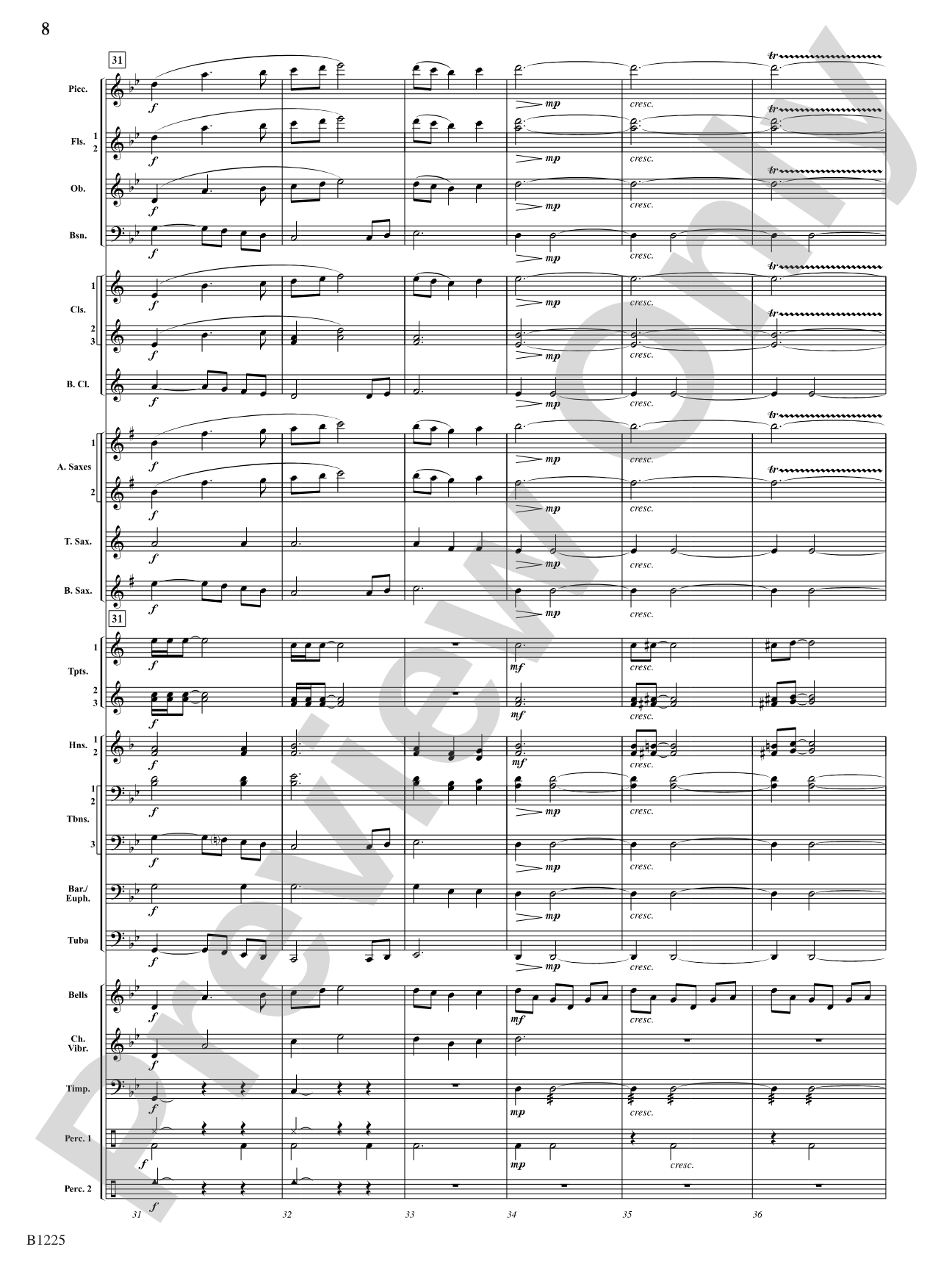Among the Clouds: Concert Band Conductor Score & Parts