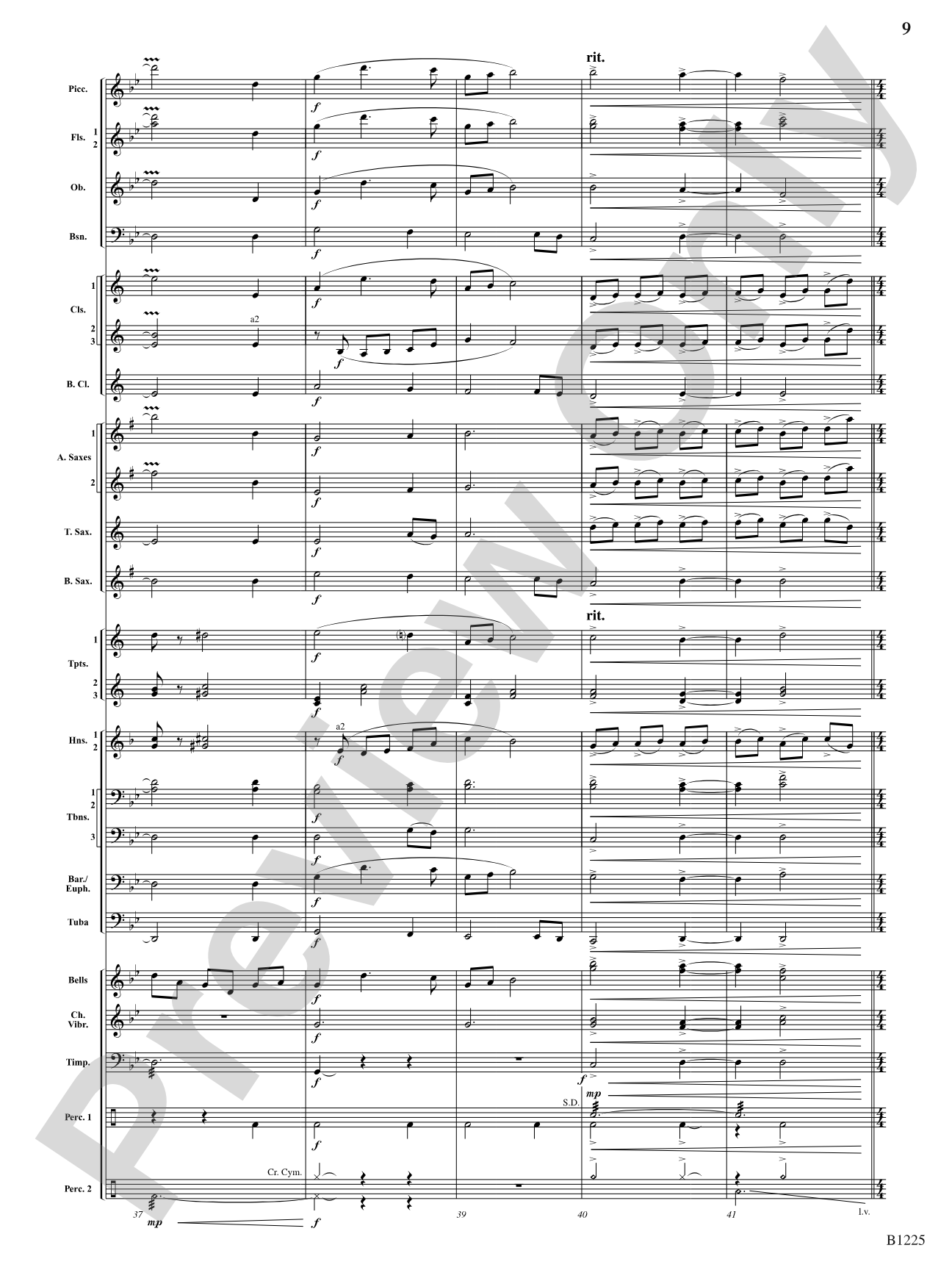 Among the Clouds: Concert Band Conductor Score & Parts