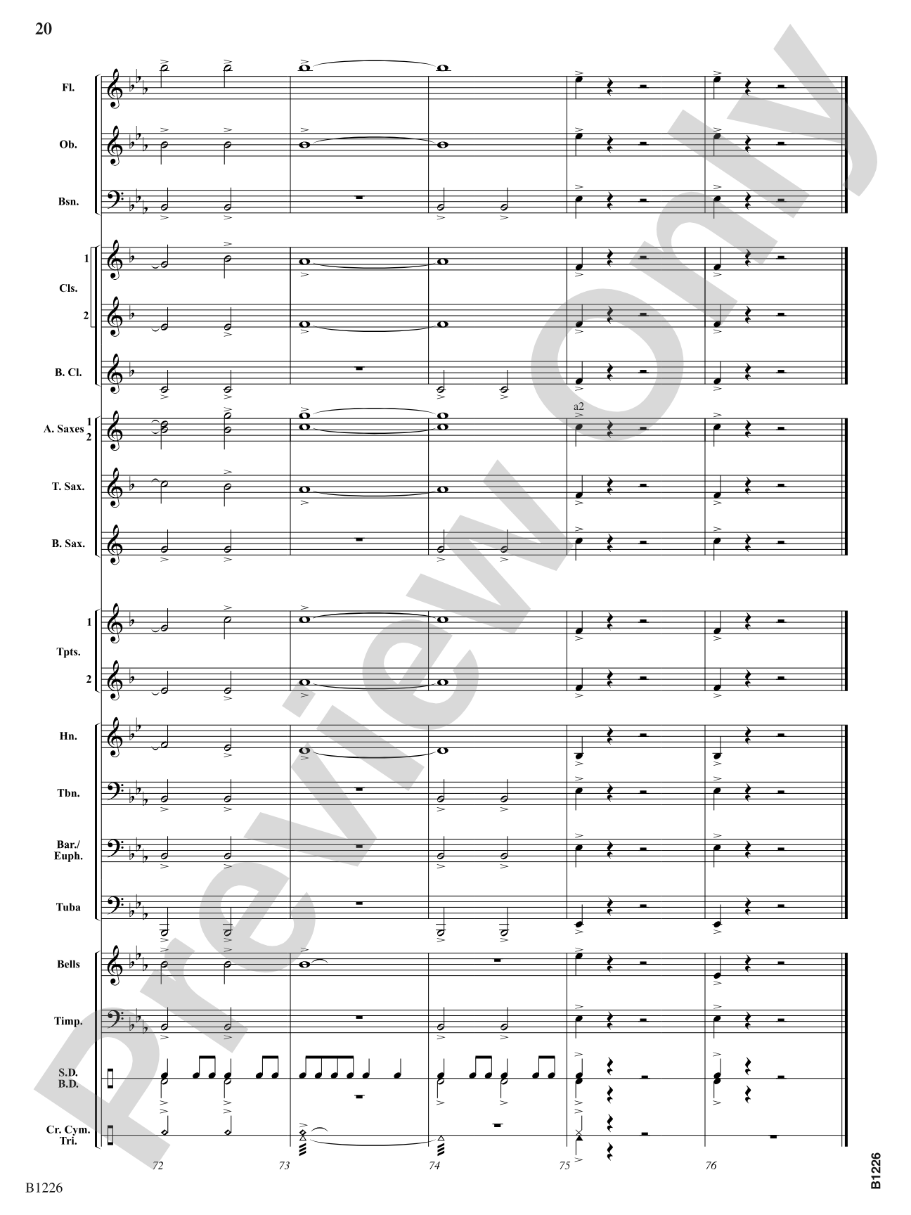 Torch of Valor: Concert Band Conductor Score & Parts