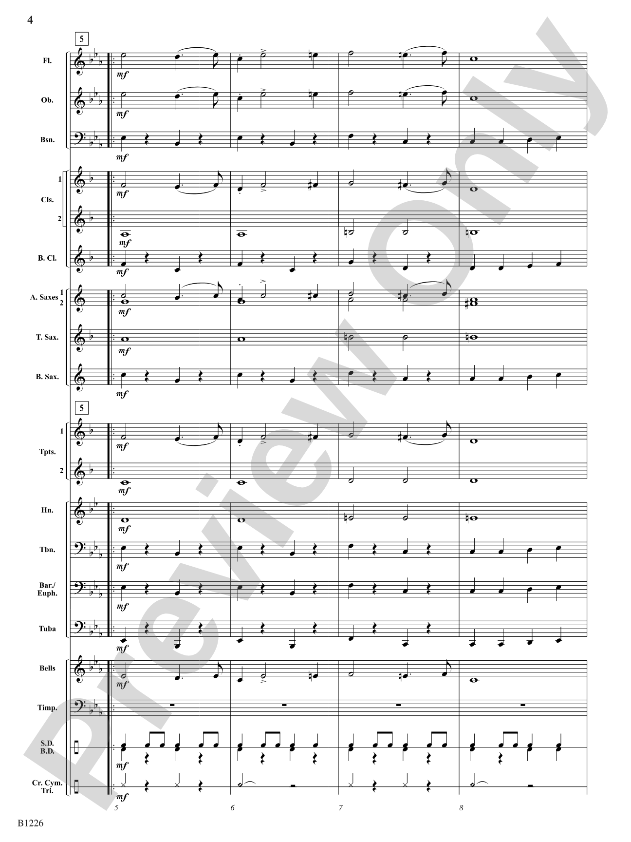 Torch of Valor: Concert Band Conductor Score & Parts